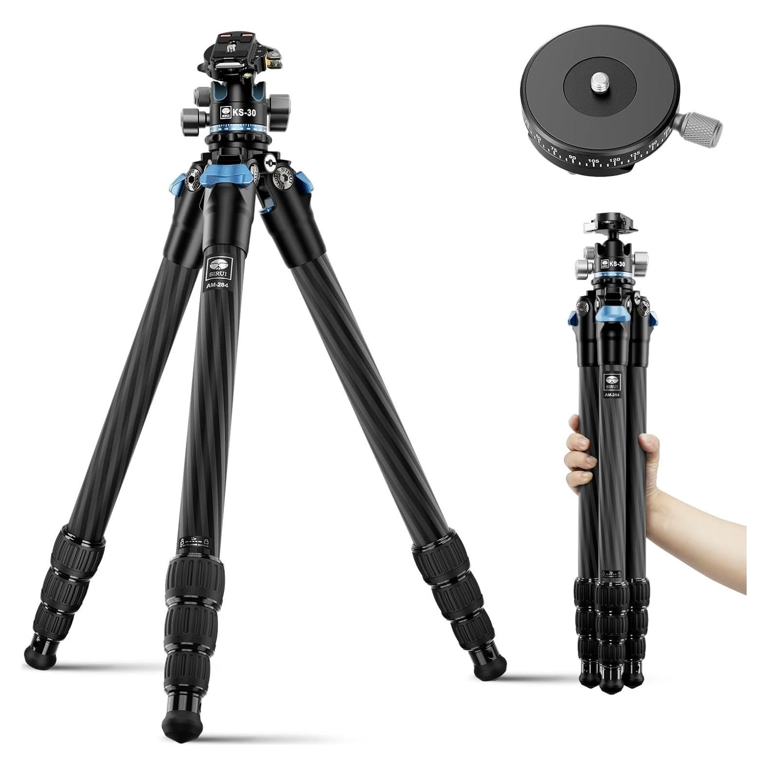 Trípode Profesional SIRUI AM-284+KS-30 Fibra de Carbono 1.68kg