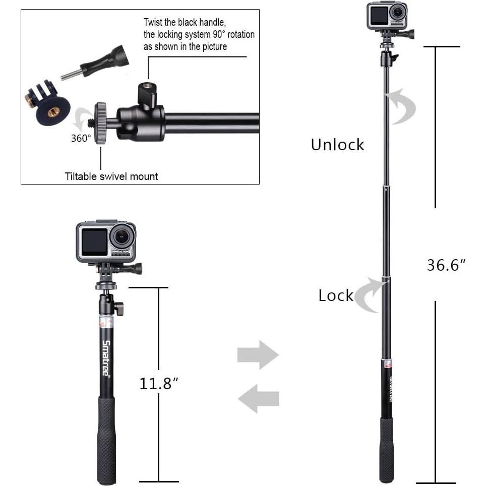 Palo Selfie Telescópico Smatree SmaPole Q3S con Trípode