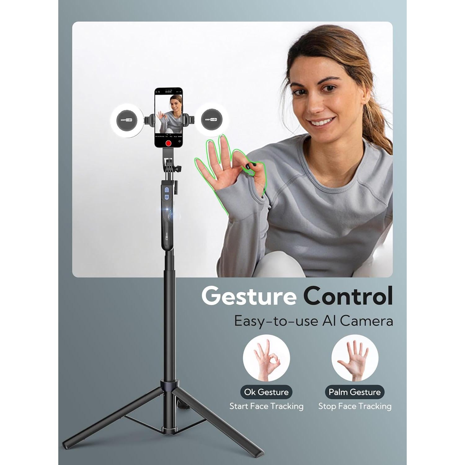 Trípode Automático para Teléfono Uskeyvision UTK-02 con Luz