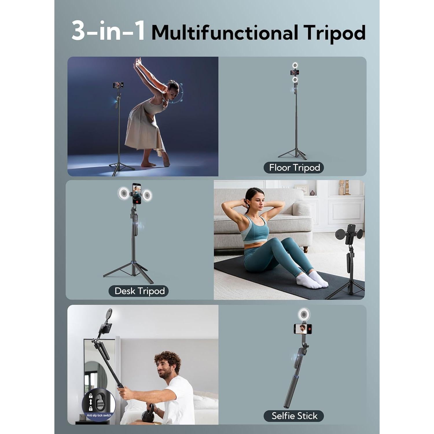 Trípode Automático para Teléfono Uskeyvision UTK-02 con Luz