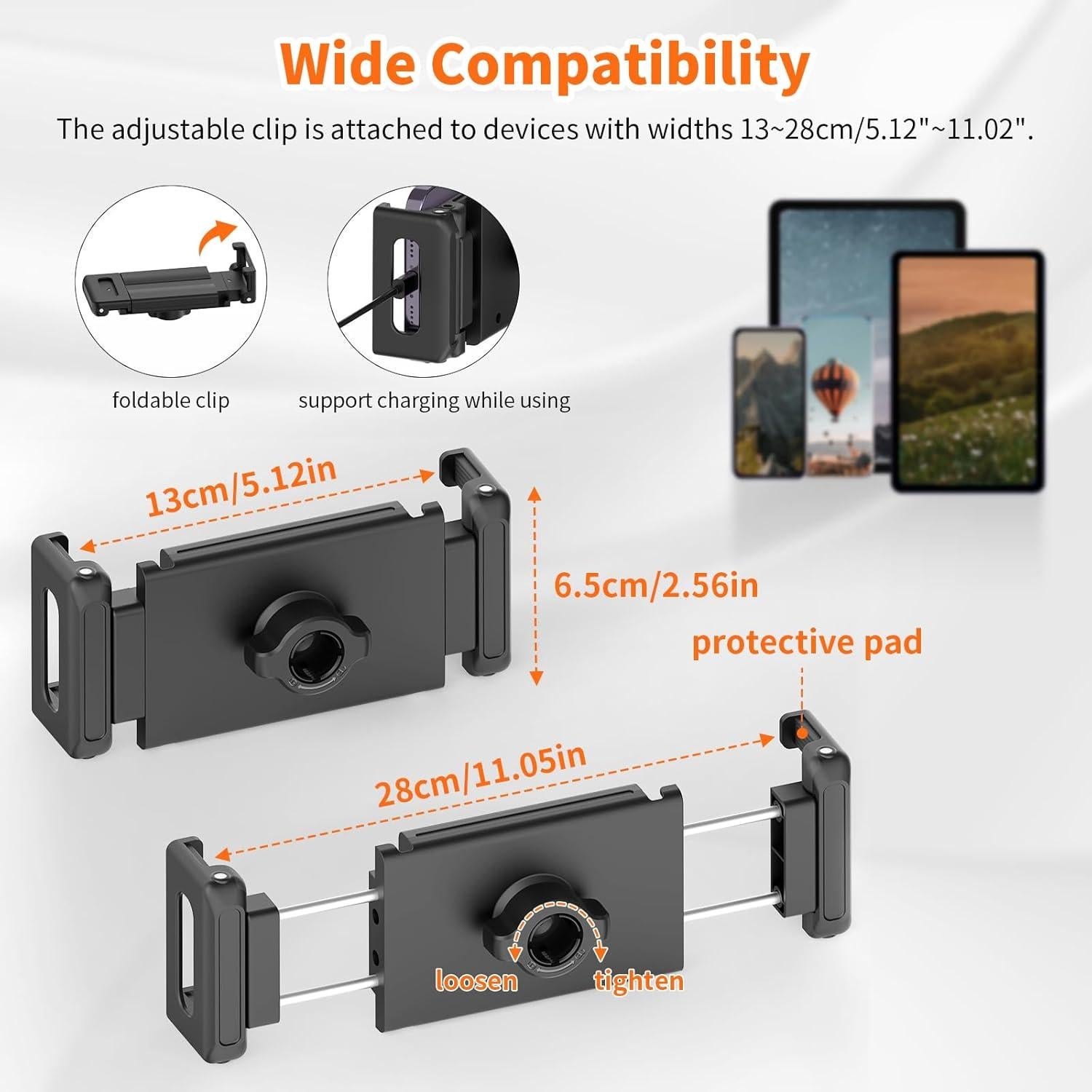 Soporte de Piso para Tableta XXZU 182cm Ajustable 360°