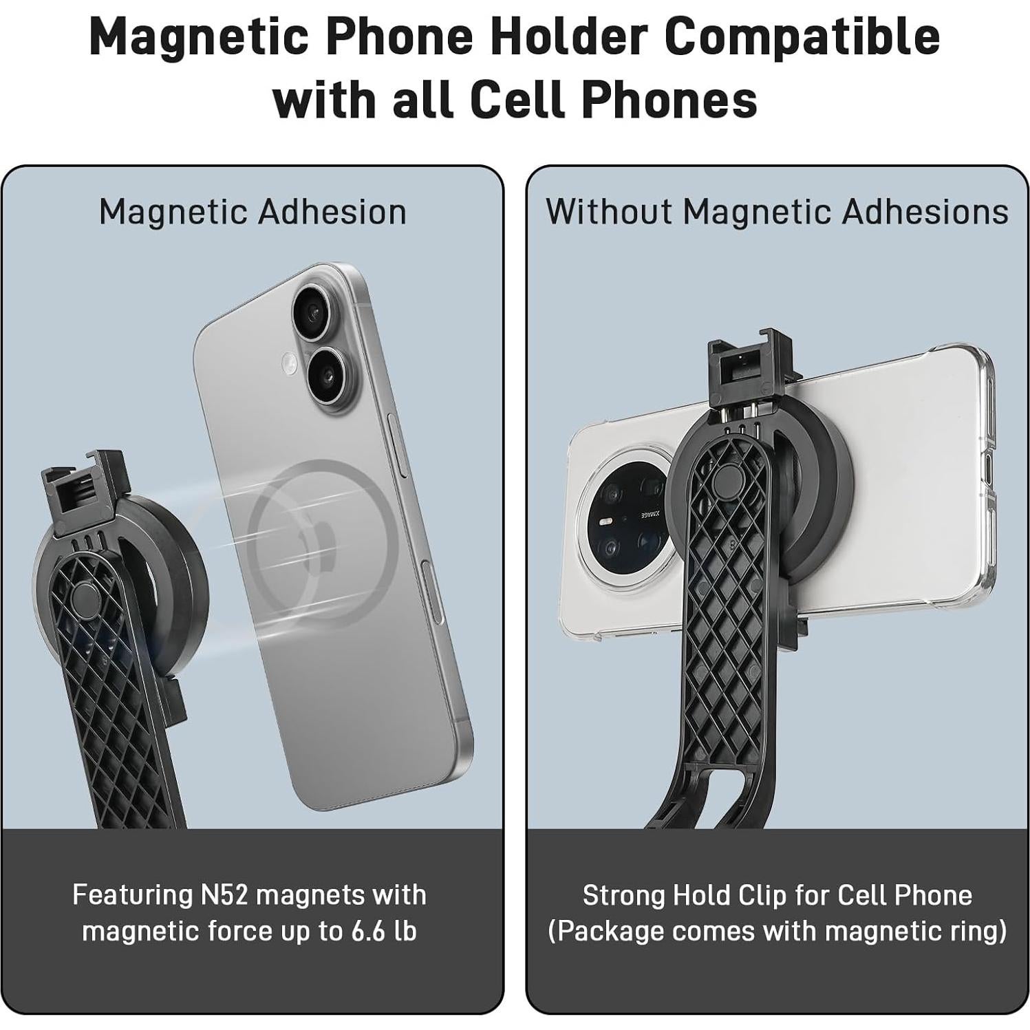 Trípode Magnético WOVTE 134 cm con 2 Luces LED y Control Remoto