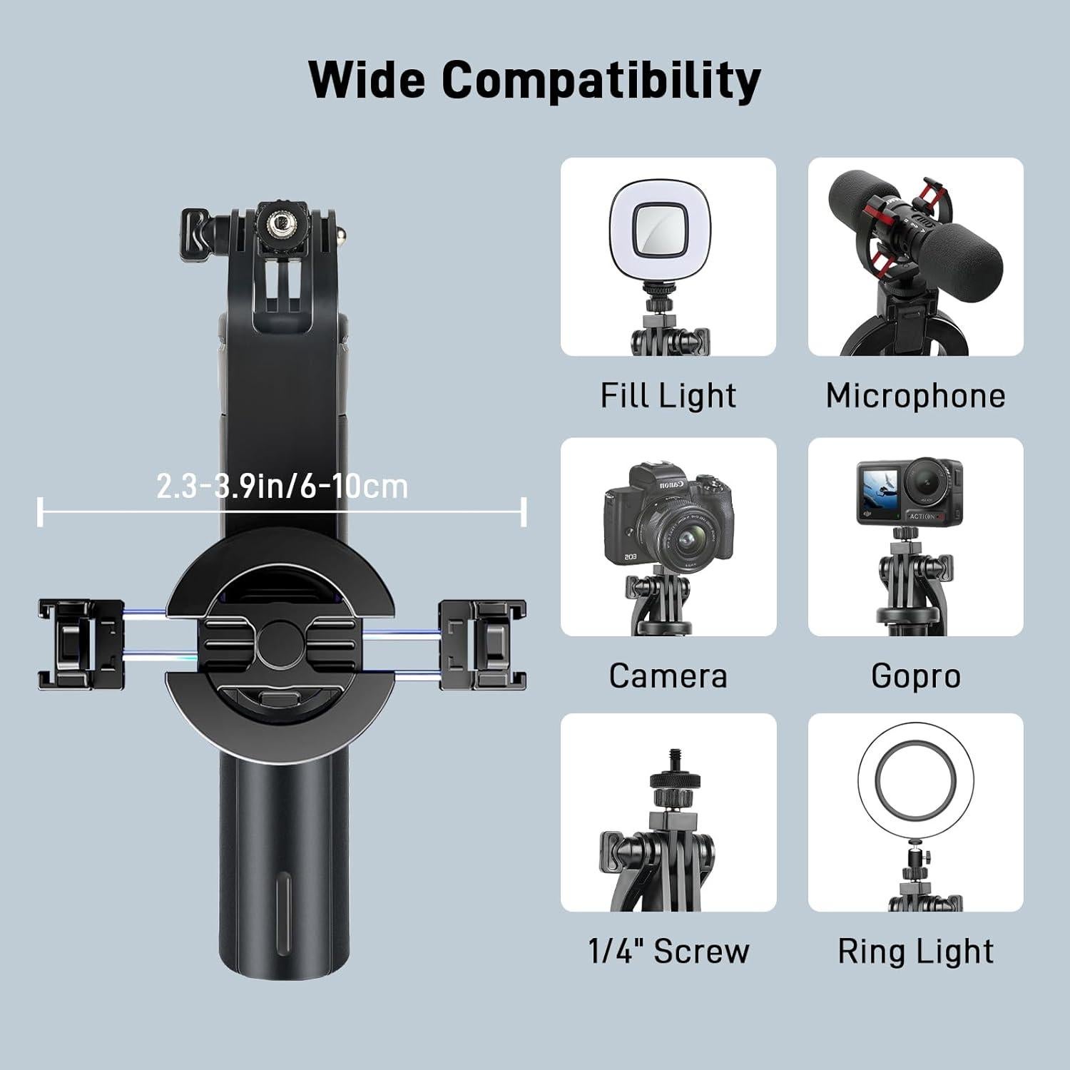 Trípode Magnético WOVTE 134 cm con 2 Luces LED y Control Remoto