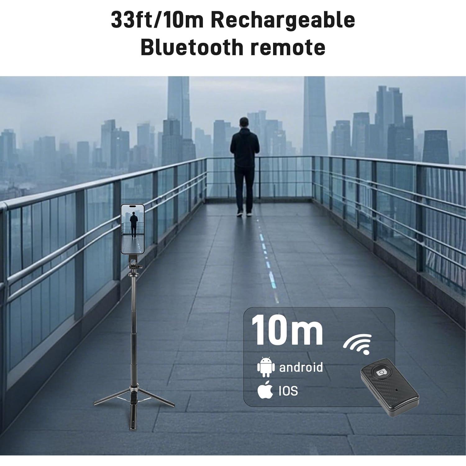 Trípode Magnético WOVTE 134 cm con 2 Luces LED y Control Remoto