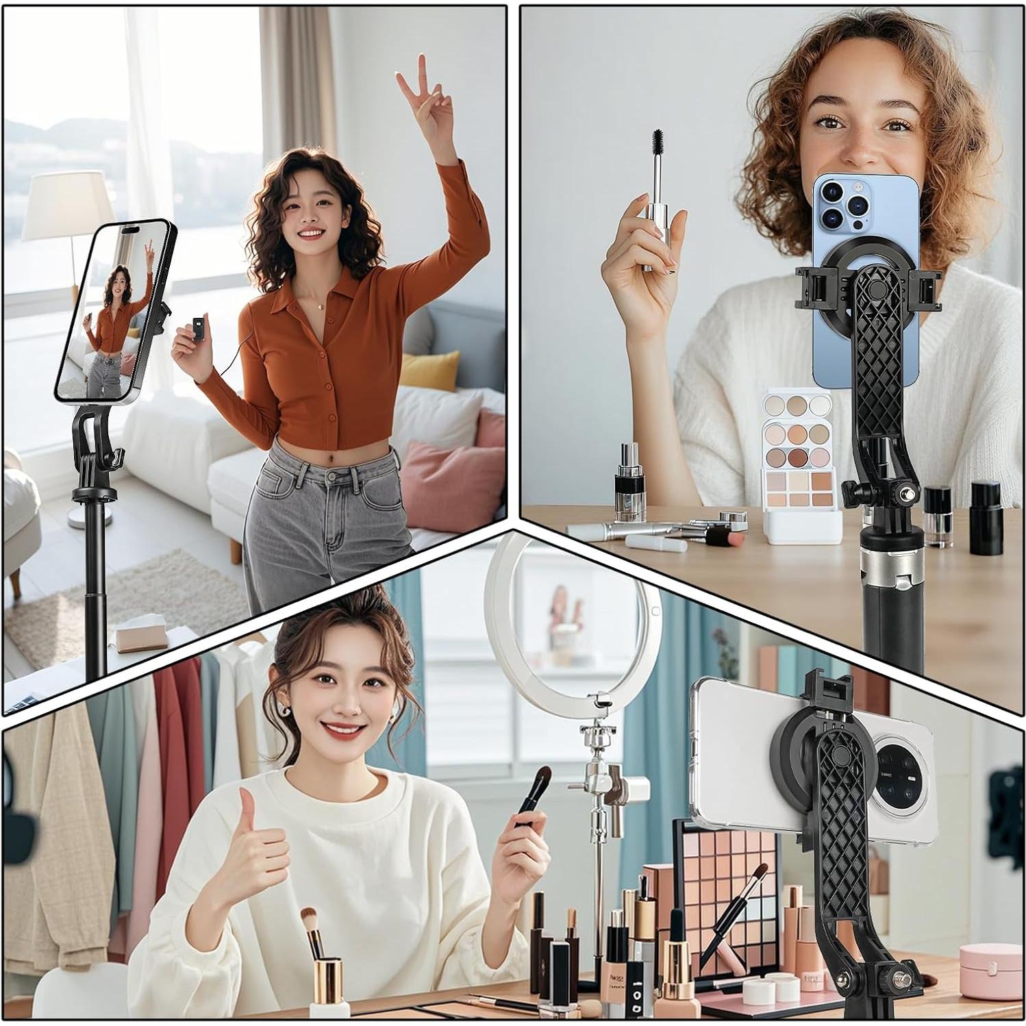 Trípode Magnético WOVTE 134 cm con 2 Luces LED y Control Remoto