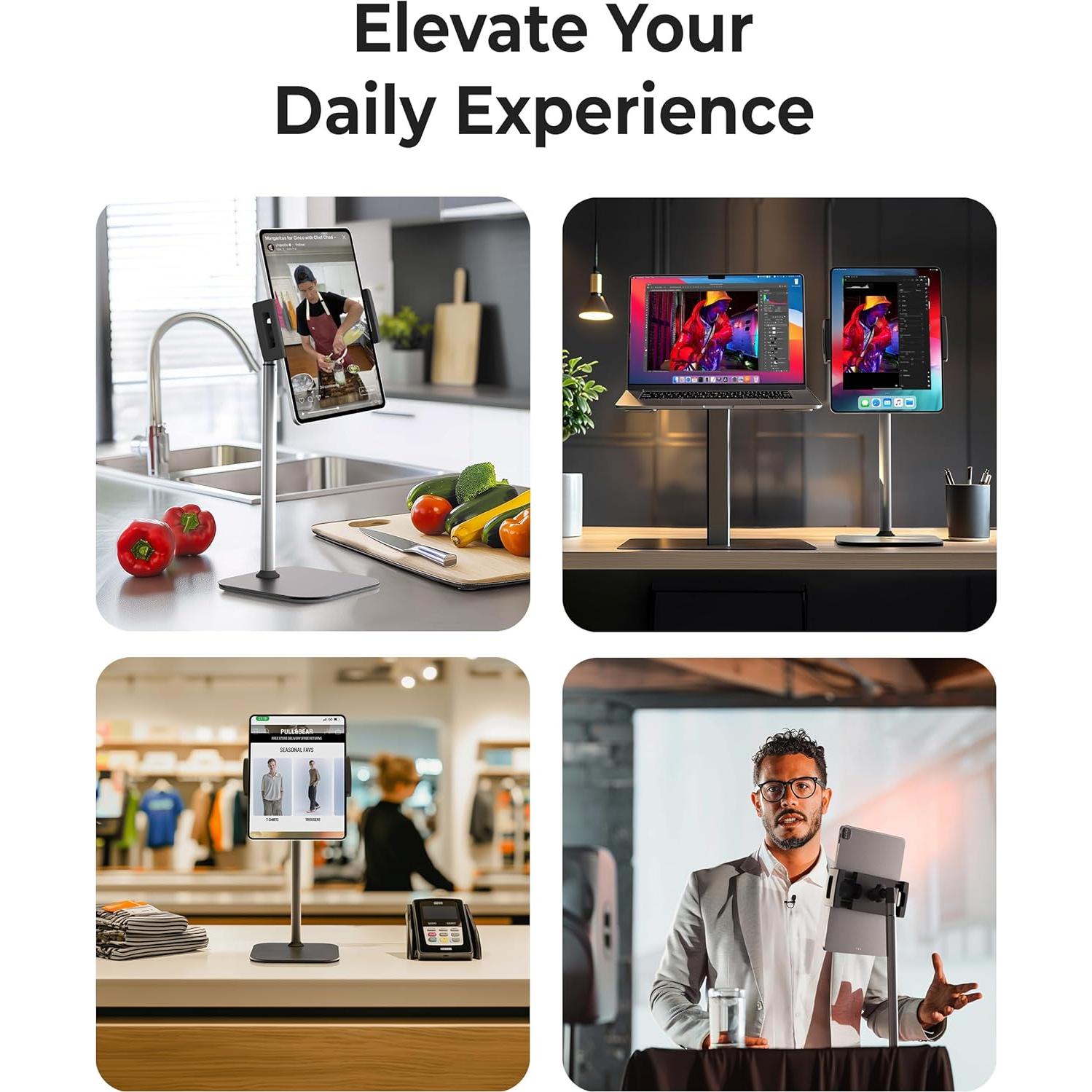 Soporte Ajustable para iPad Cooper TabStand Negro Noche 30 cm