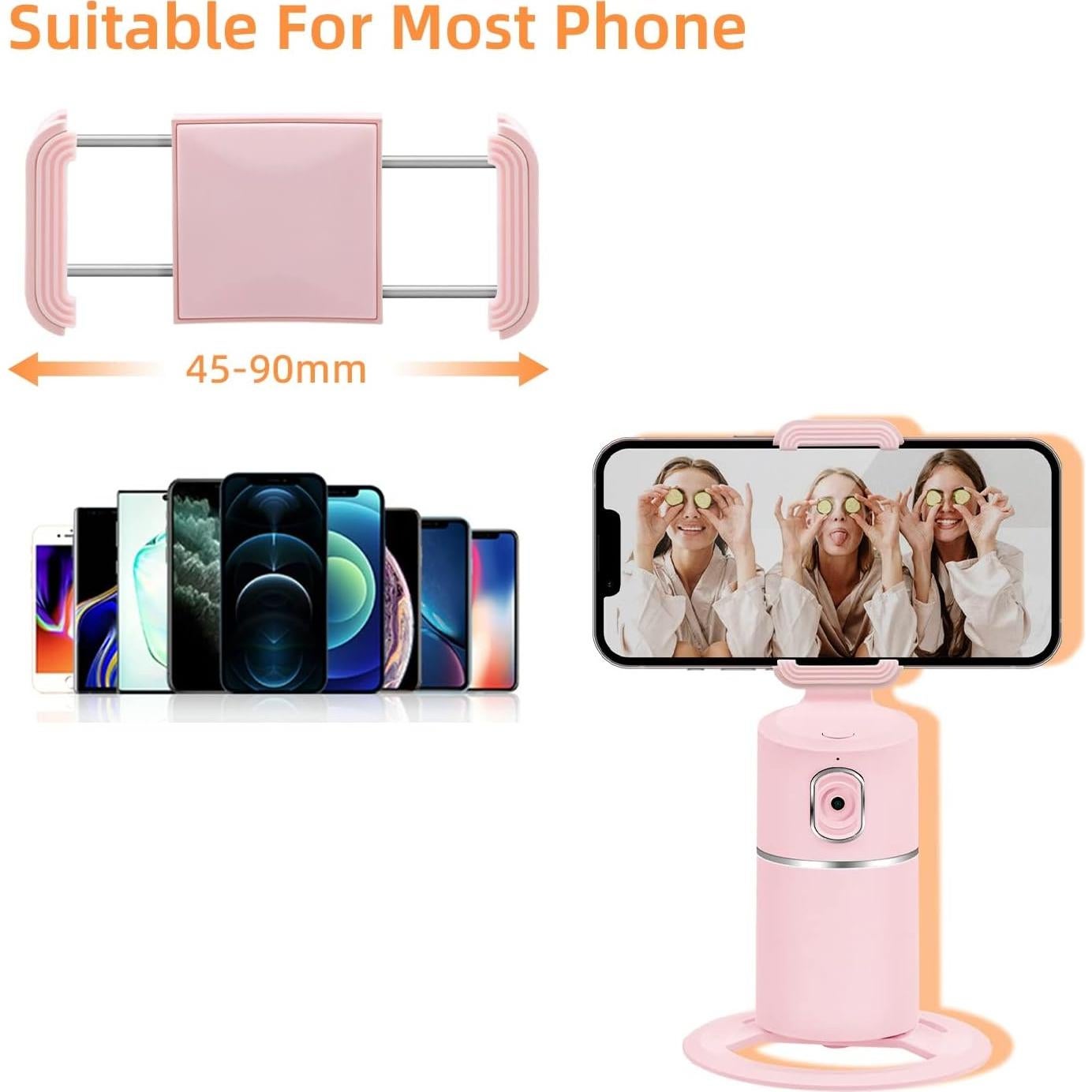 Trípode de Seguimiento Facial Mcbazel MT-010411 Rosa 360°