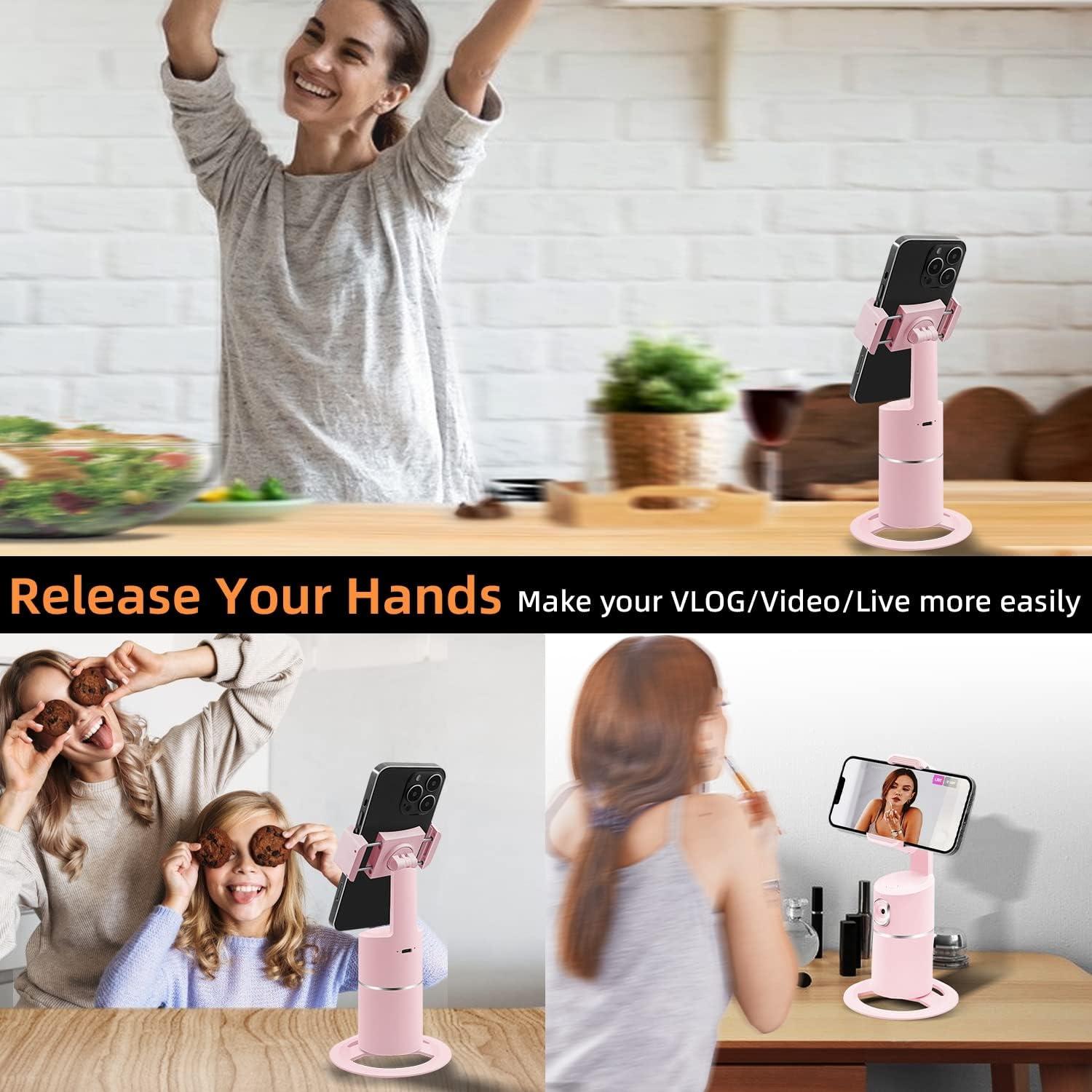 Trípode de Seguimiento Facial Mcbazel MT-010411 Rosa 360°