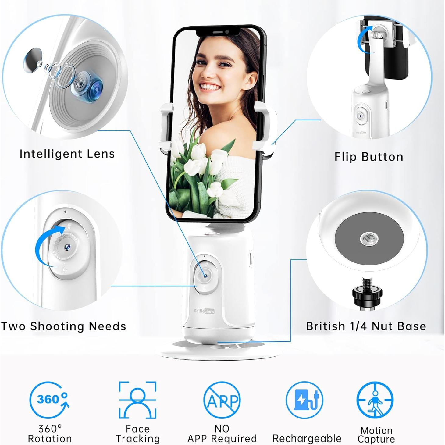 Soporte para Teléfono Inteligente LDP con Seguimiento Automático 360°