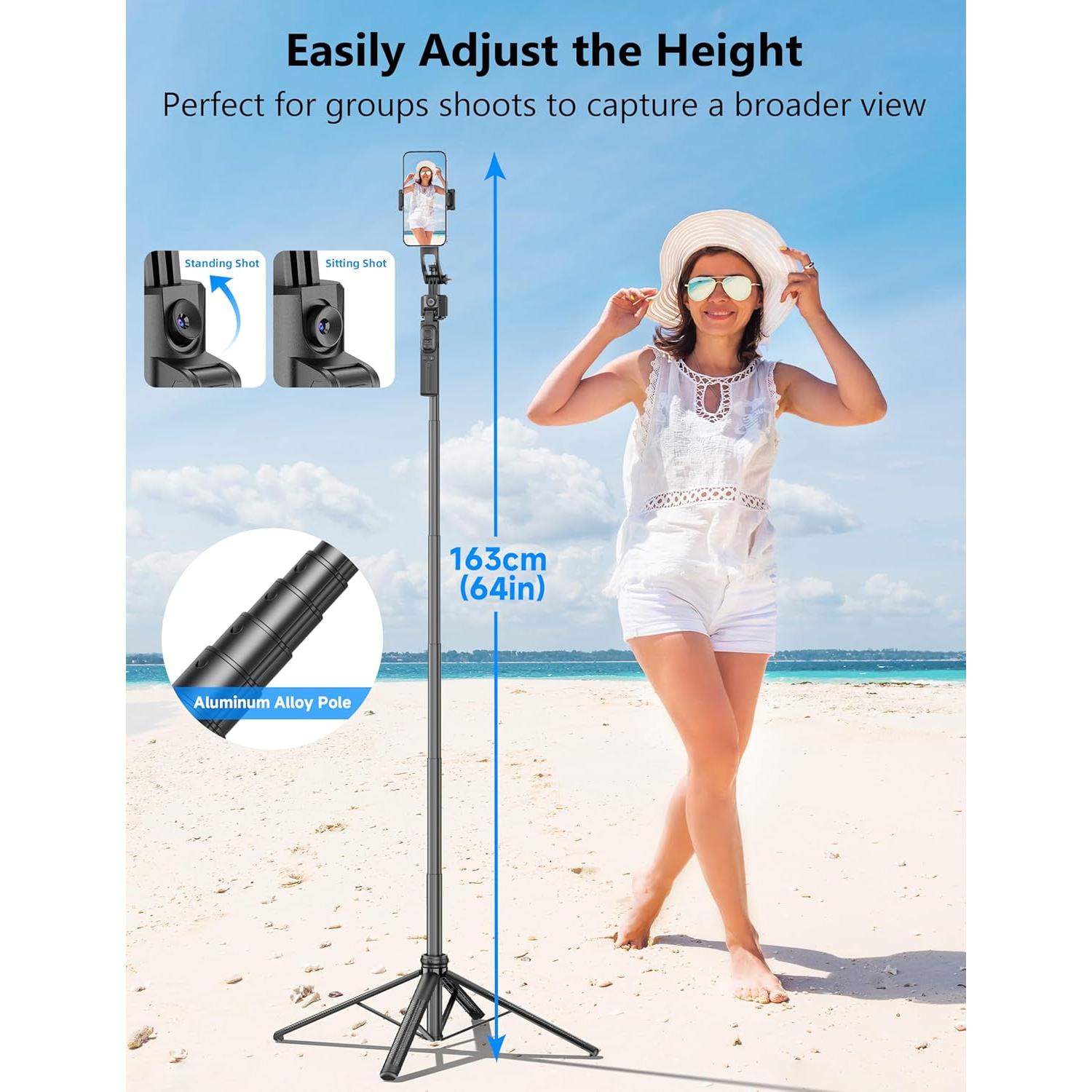 Trípode Automático 64" AI con Control Remoto y Estabilización