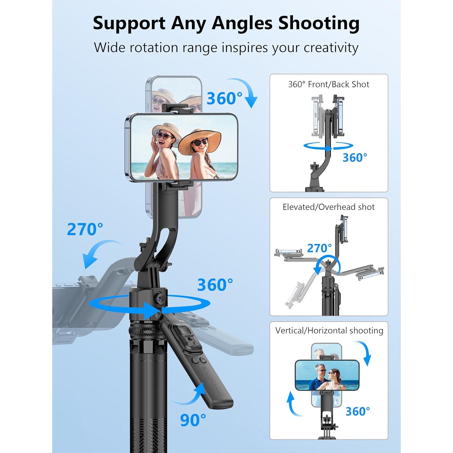 Trípode Automático 64" AI con Control Remoto y Estabilización