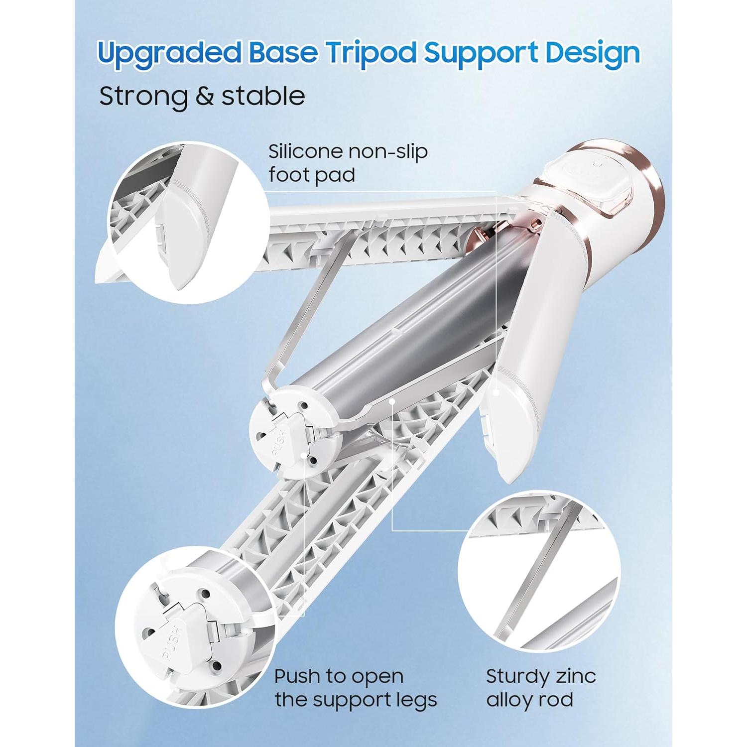 Trípode para Selfie ACKIMA DP09 Blanco Ajustable 32.5-170.2 cm