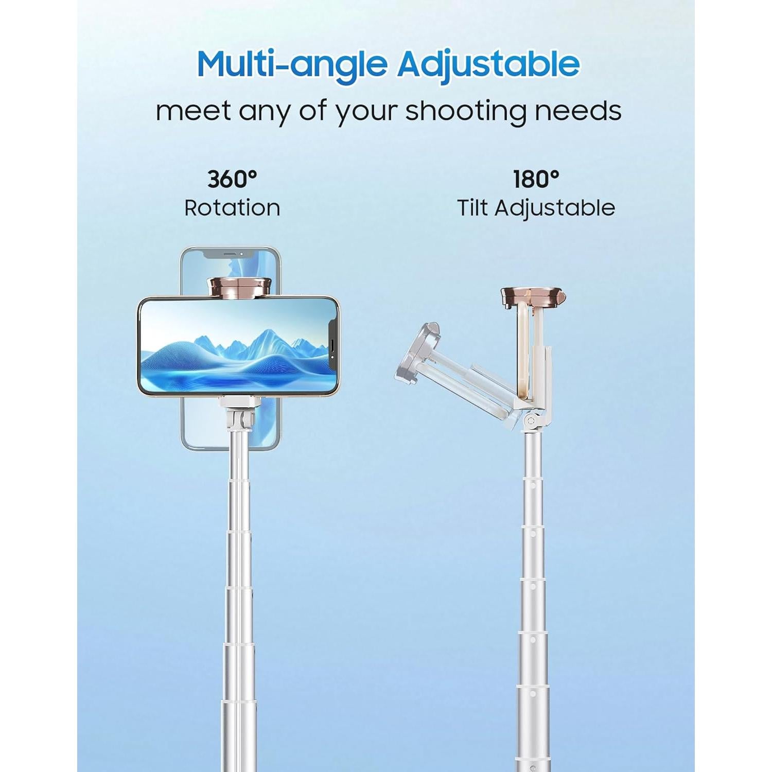 Trípode para Selfie ACKIMA DP09 Blanco Ajustable 32.5-170.2 cm