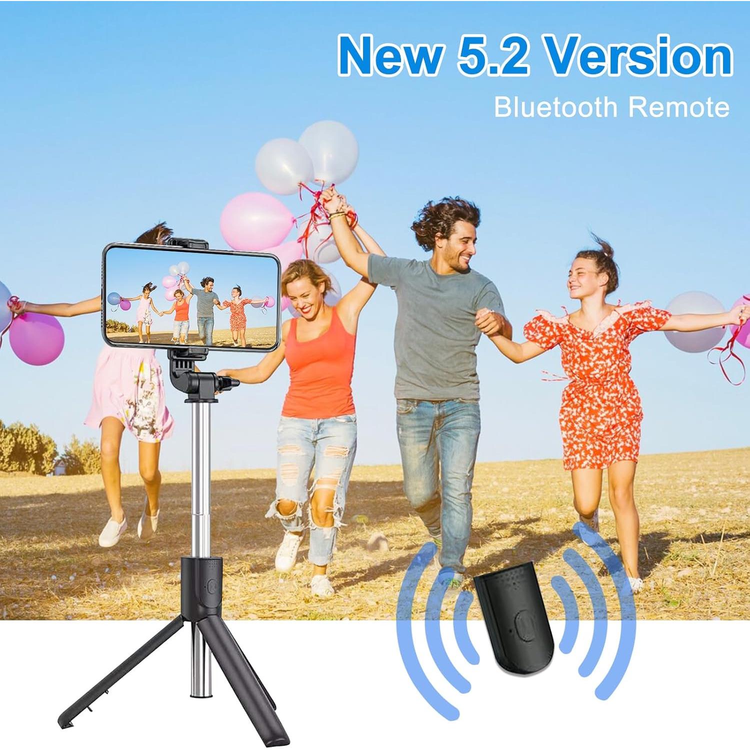 Trípode y Palo de Selfie GOGARA Extensible con Control Remoto