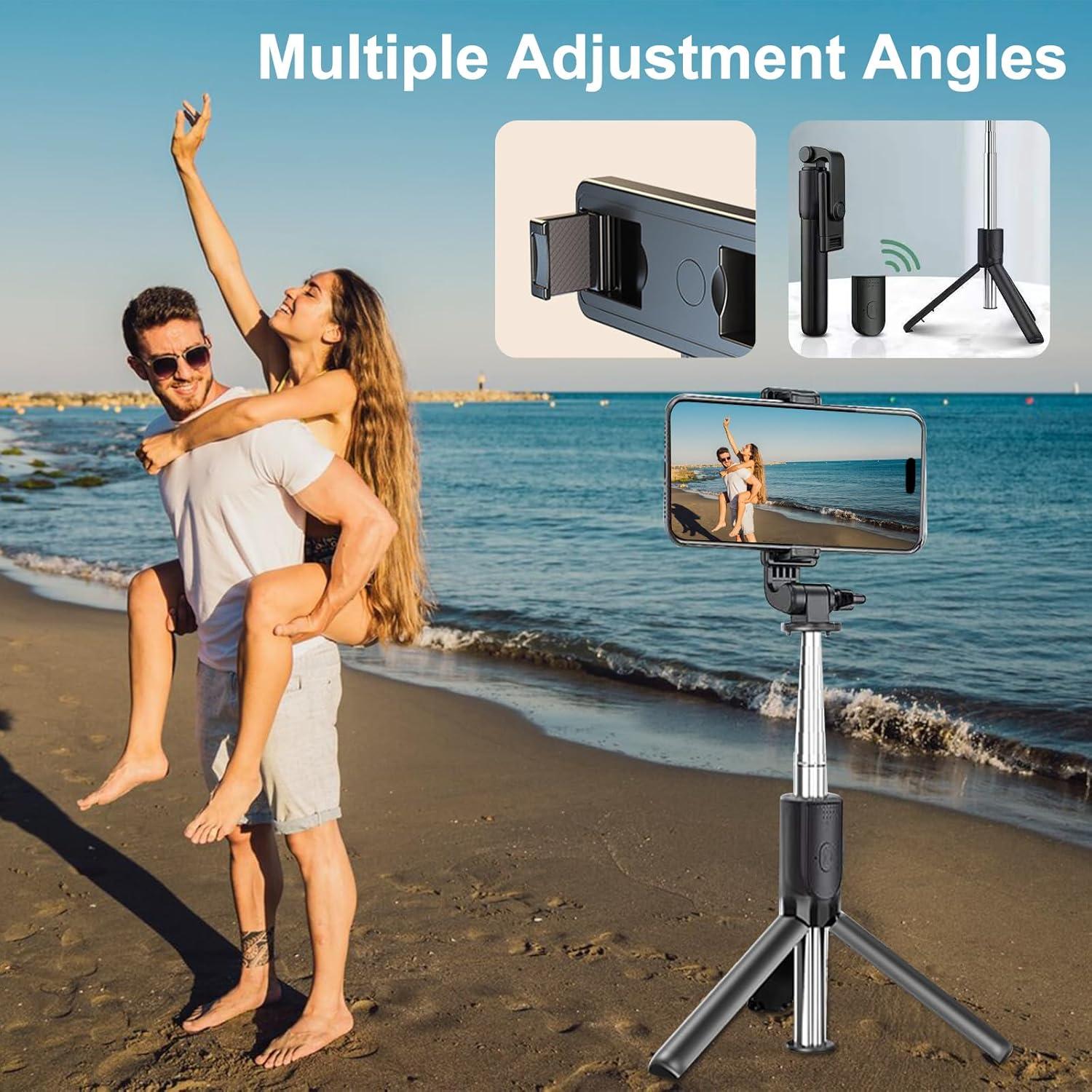 Trípode y Palo de Selfie GOGARA Extensible con Control Remoto