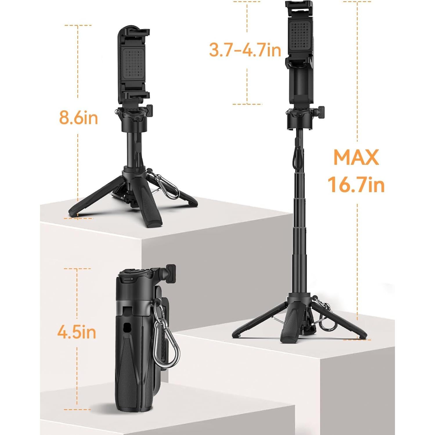 Trípode Selfie Portátil Takerers T-LS18 con Control Remoto
