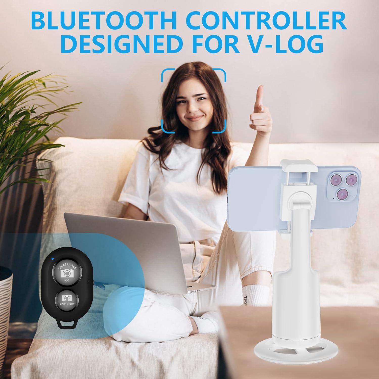 Trípode Automático de Seguimiento Facial Yangoakmm 360° Blanco