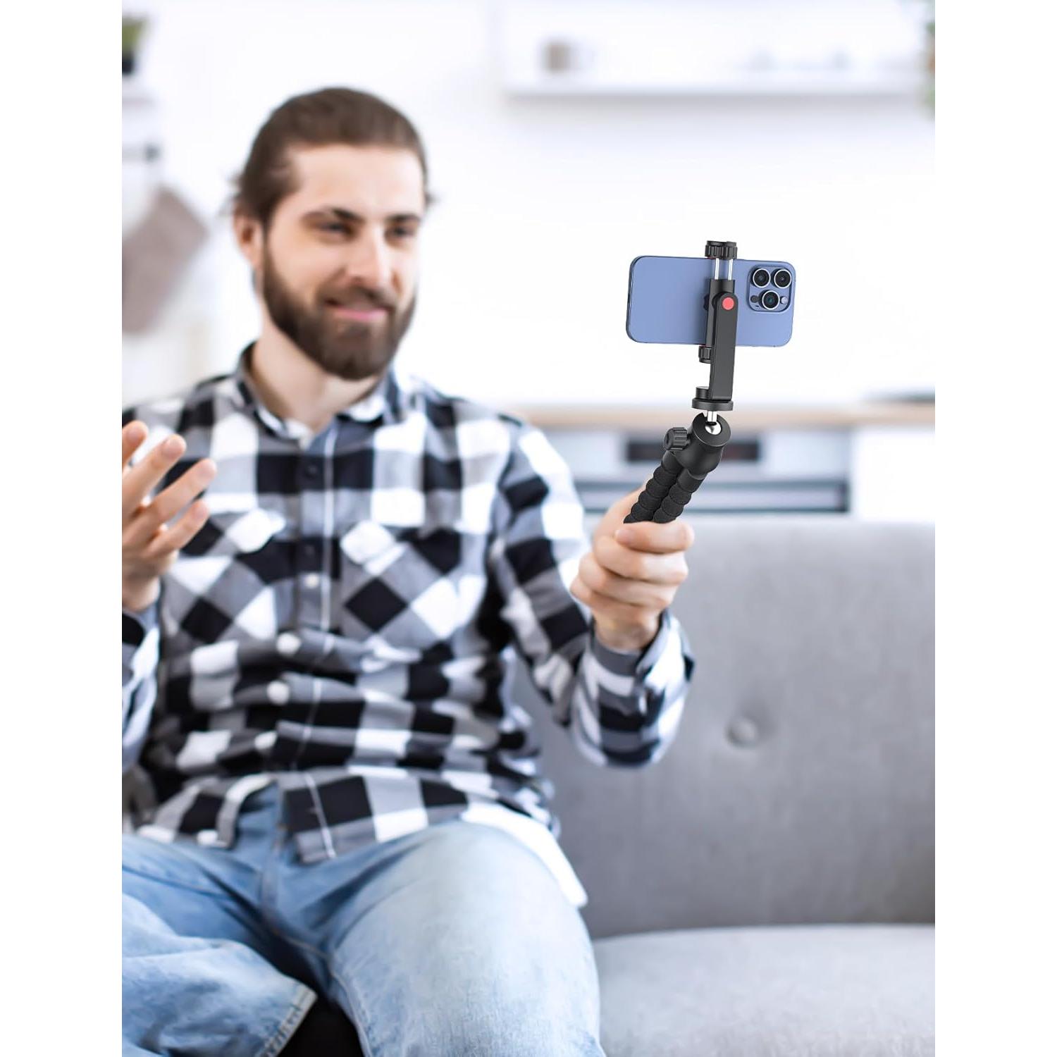 Soporte de trípode para teléfono Yumazla con clip ajustable