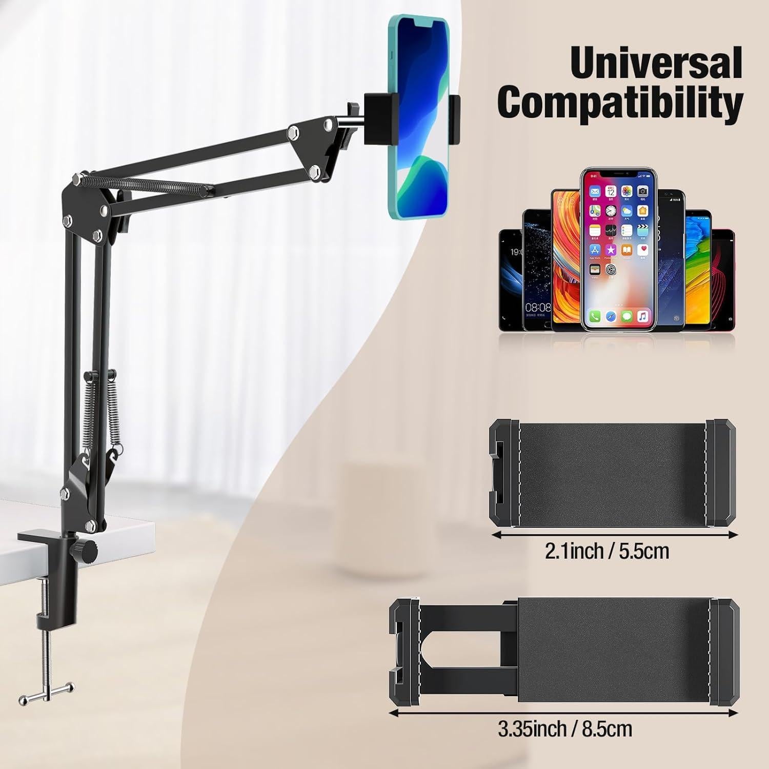 Soporte de Teléfono de Sobremesa LJINGE con Luz LED USB