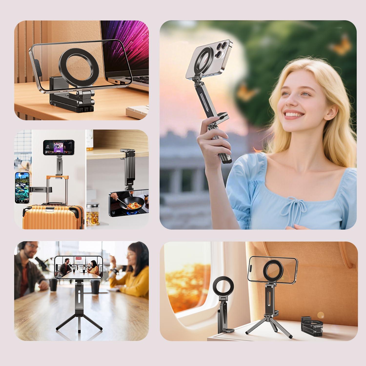 Soporte de trípode magnético Jkoailiwi para teléfono - 145g