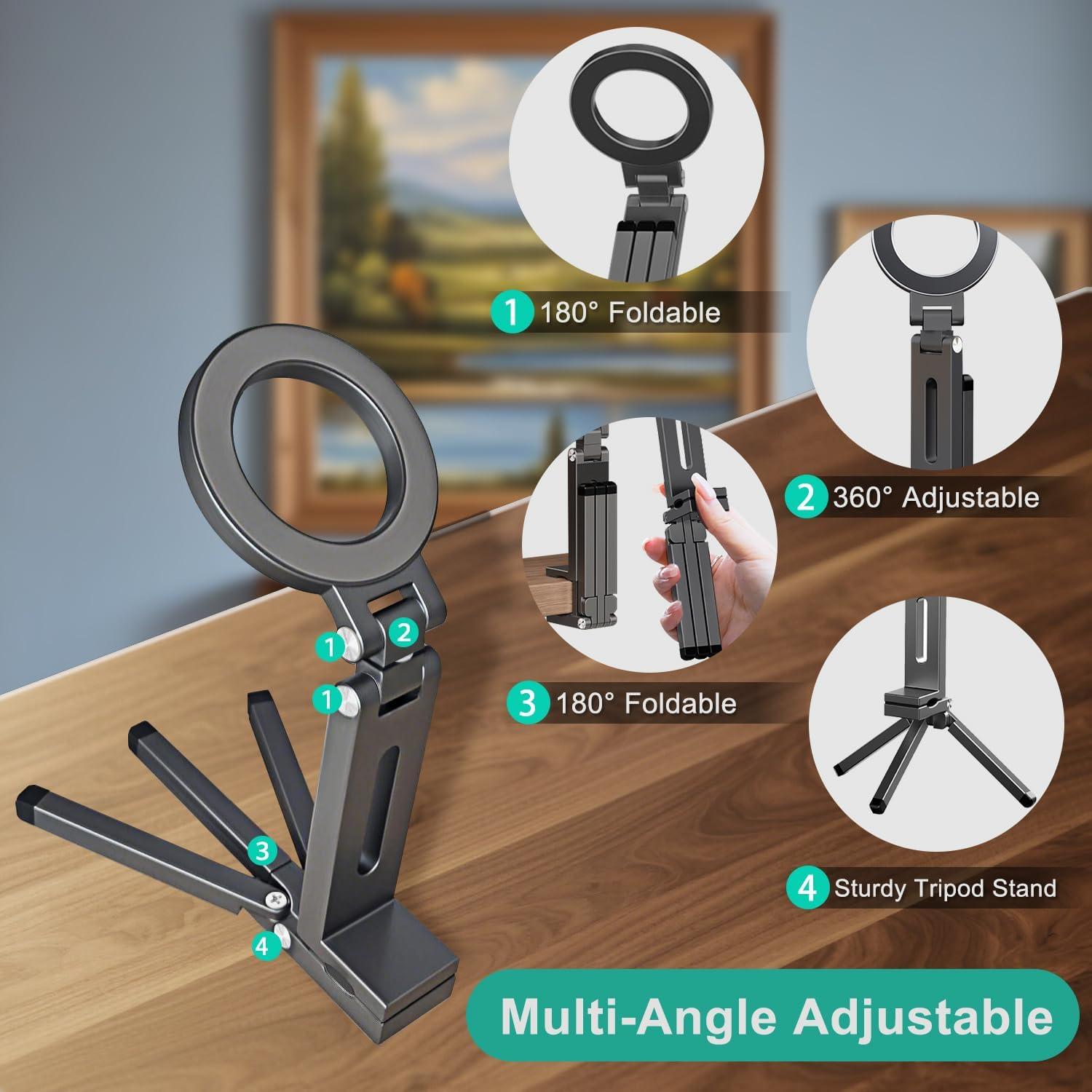 Soporte de trípode magnético Jkoailiwi para teléfono - 145g