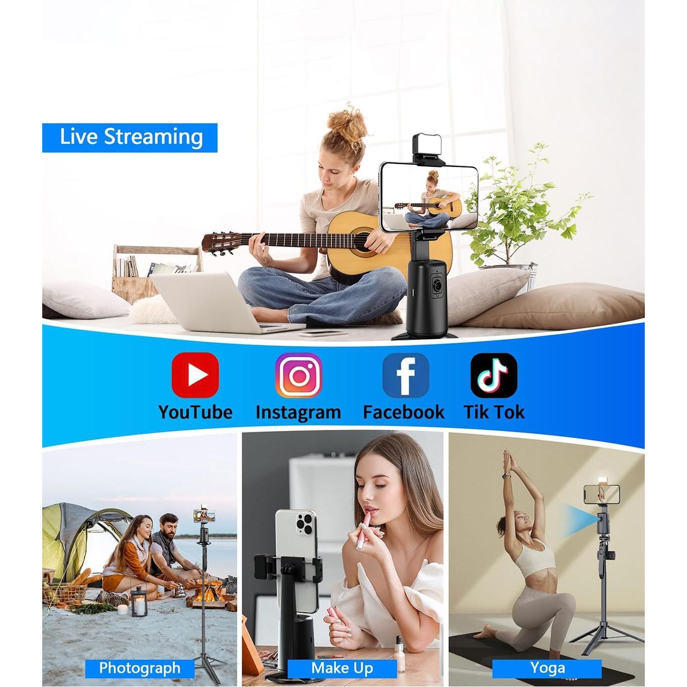 Trípode Automático LYSOATUR 67" Seguimiento Facial 360°