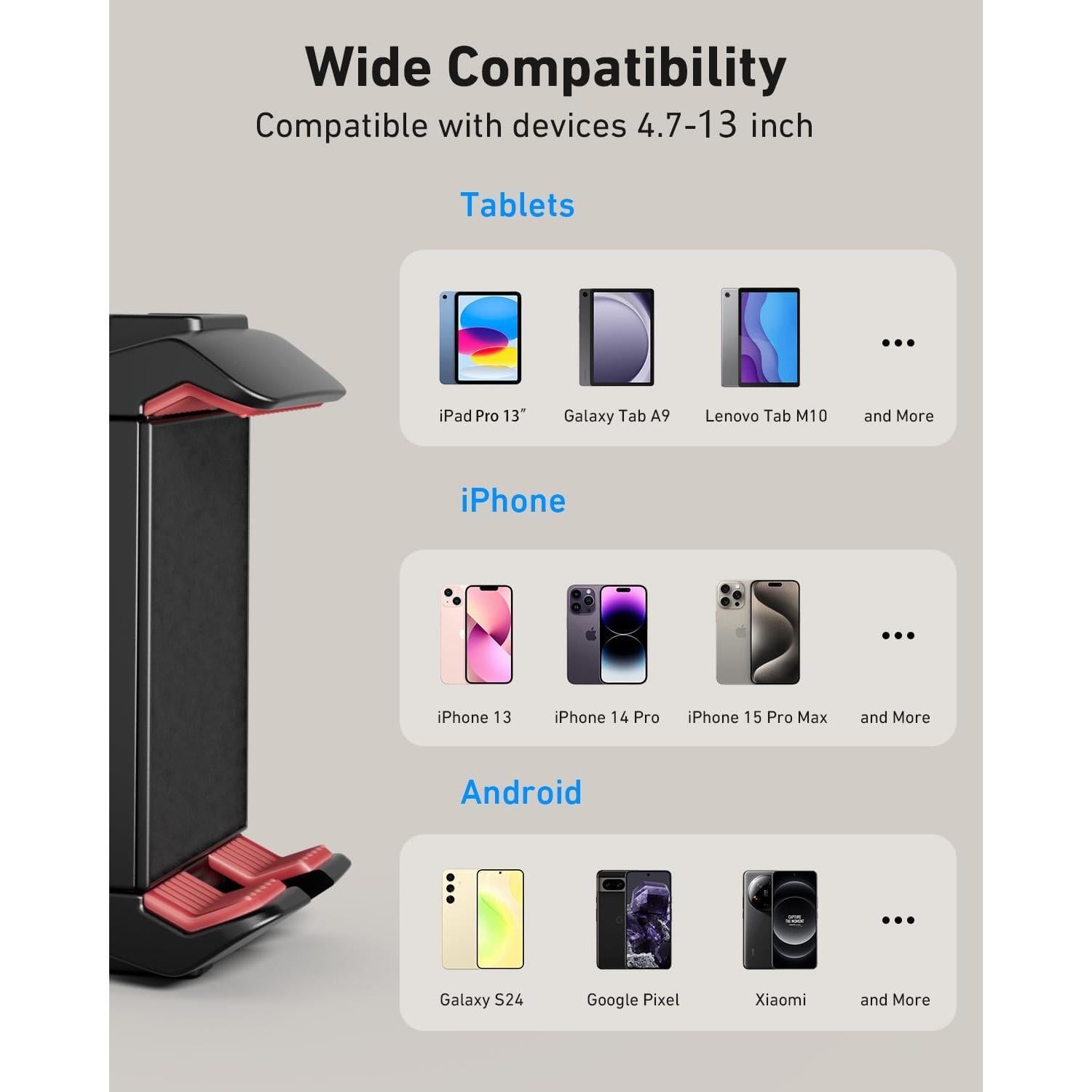 Soporte para trípode KraftGeek para iPad y iPhone ajustable