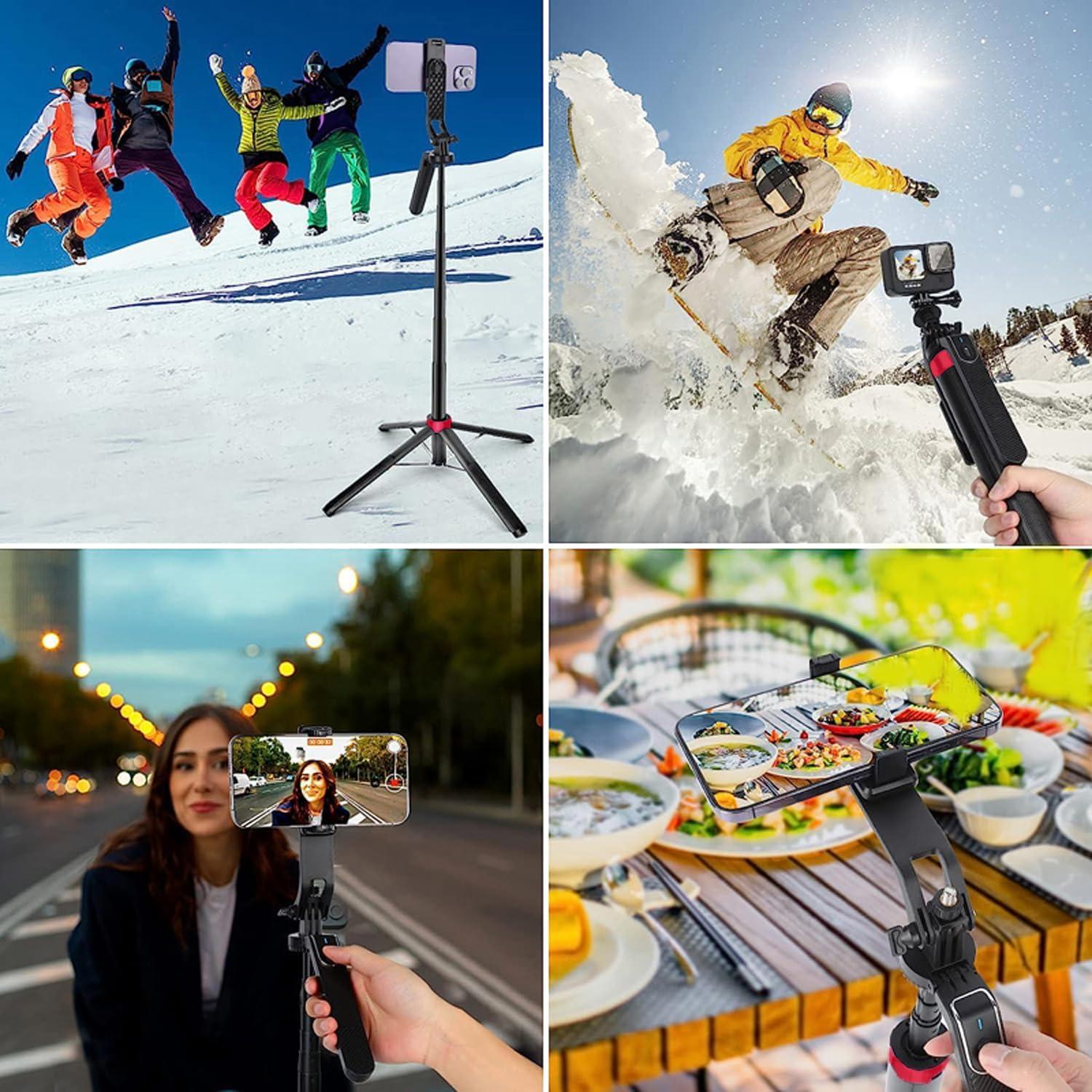 Trípode Selfie PEUJTEO 182.88 cm con Control Remoto y Gimbal