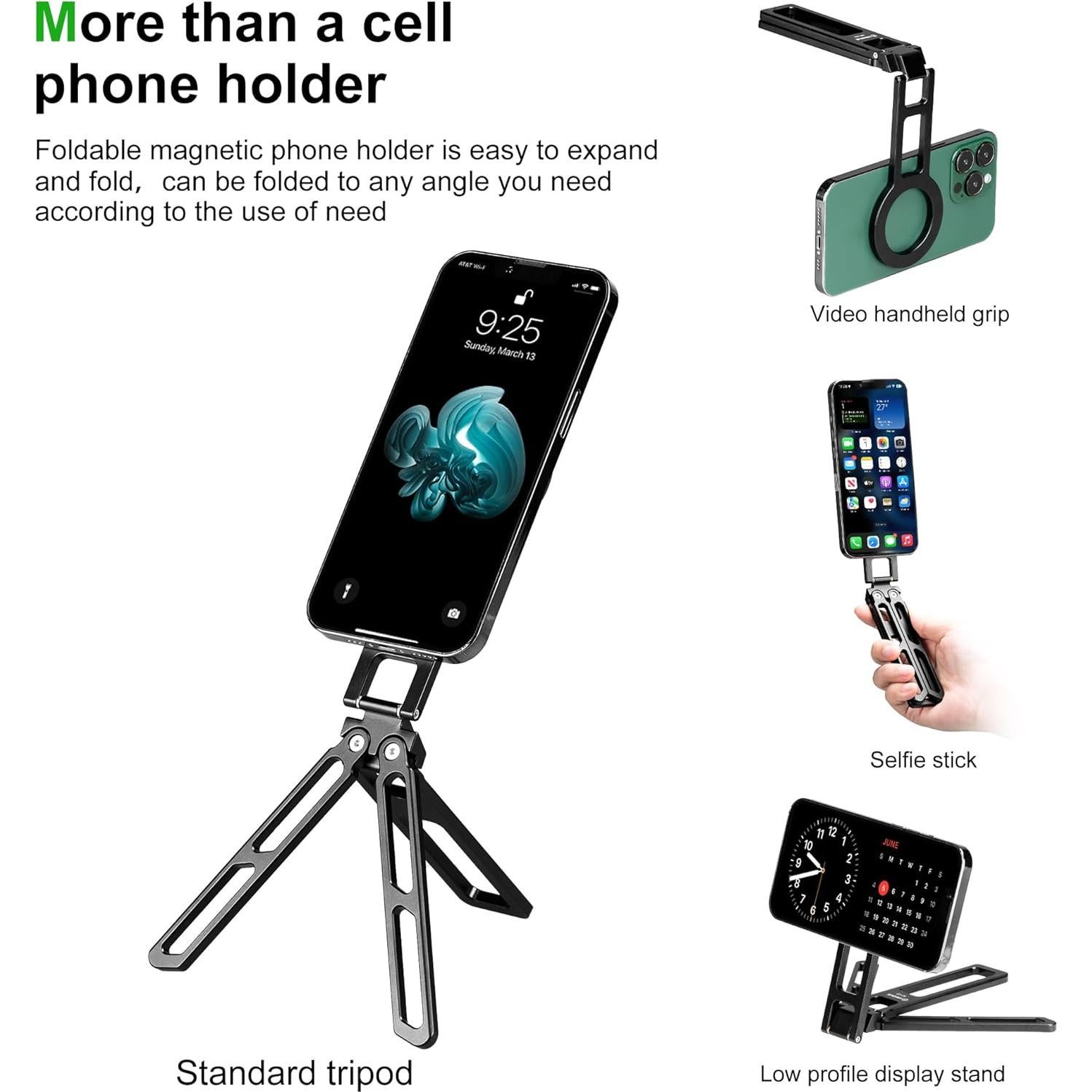 Trípode Magnético Plegable FANAUE para Teléfonos 4.5-7.5"