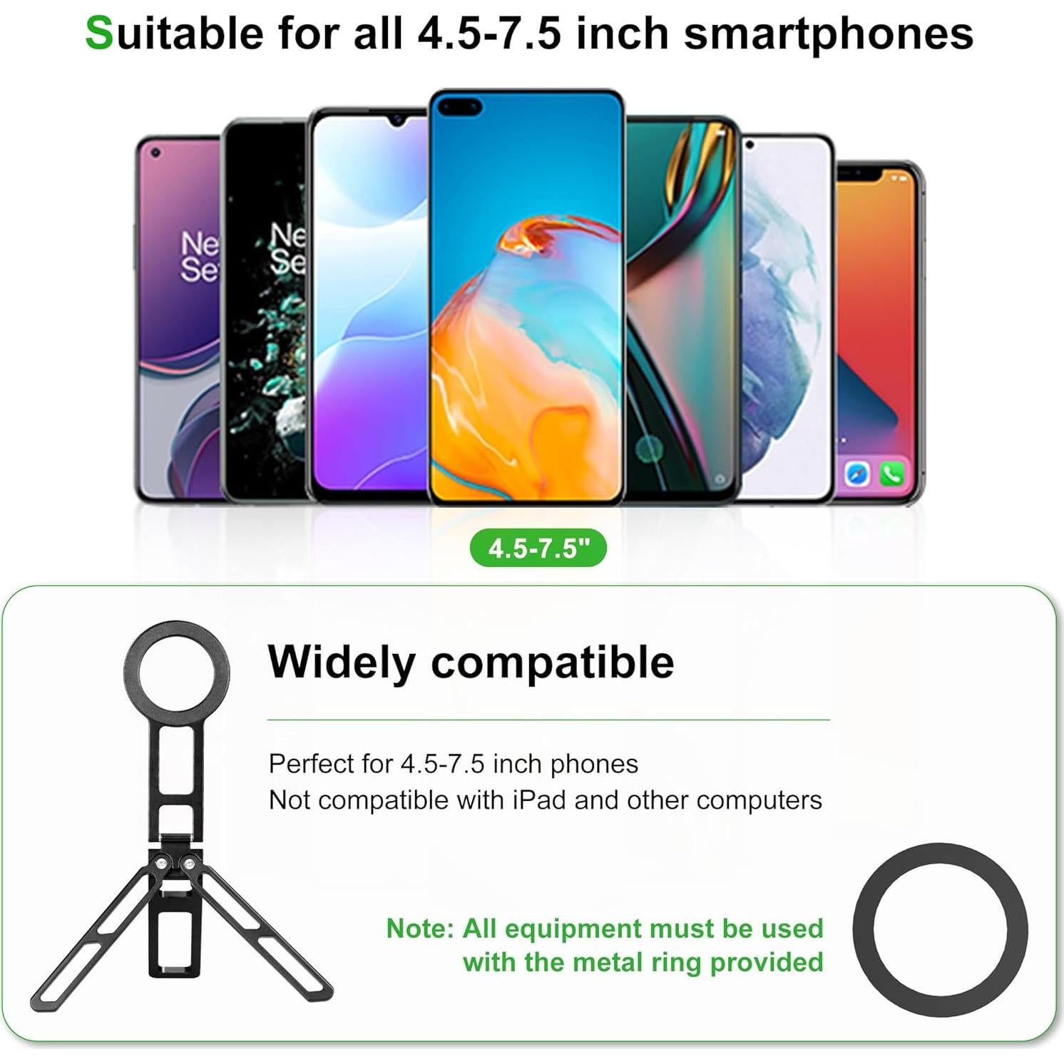 Trípode Magnético Plegable FANAUE para Teléfonos 4.5-7.5"