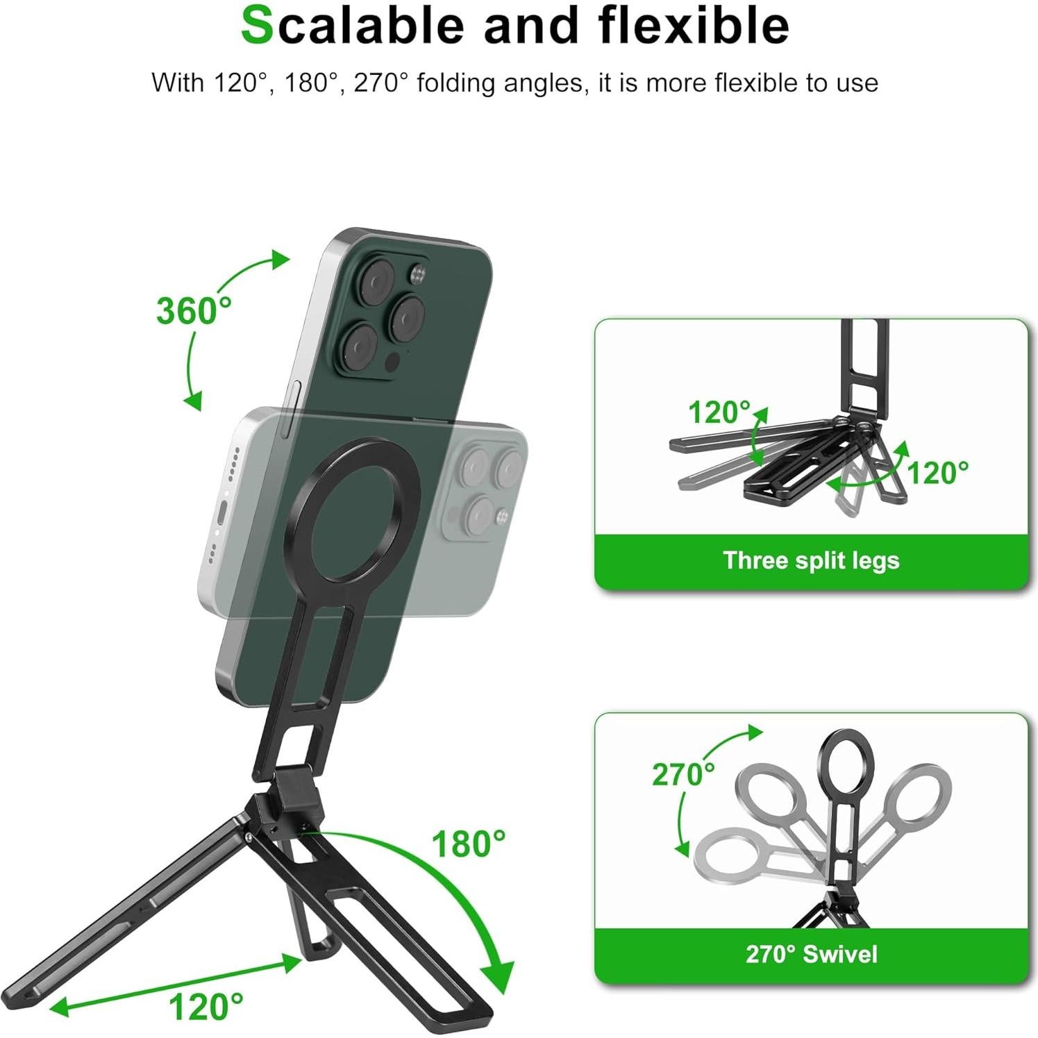 Trípode Magnético Plegable FANAUE para Teléfonos 4.5-7.5"