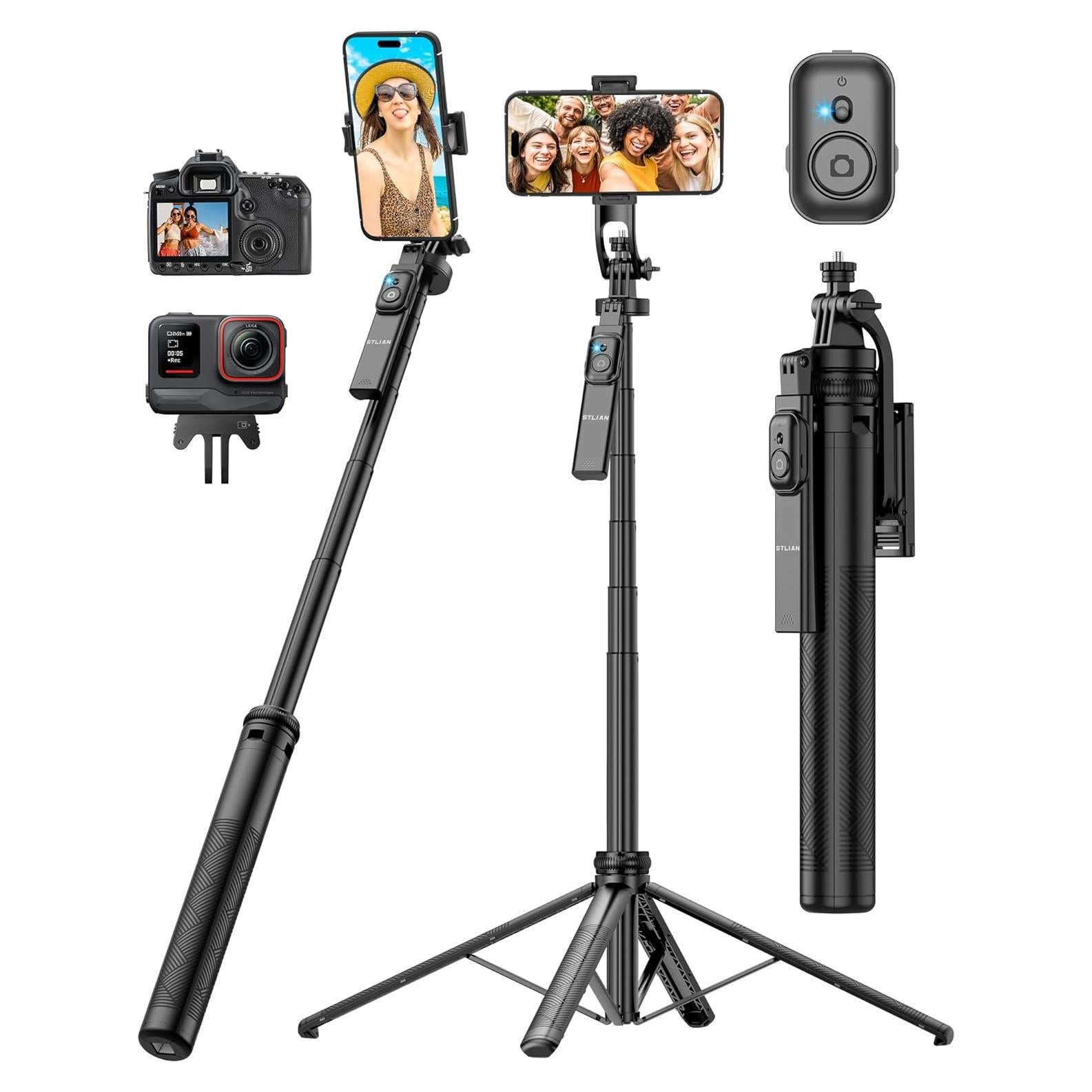 Trípode Selfie Stick STLIAN 70.8" Ajustable para Teléfono