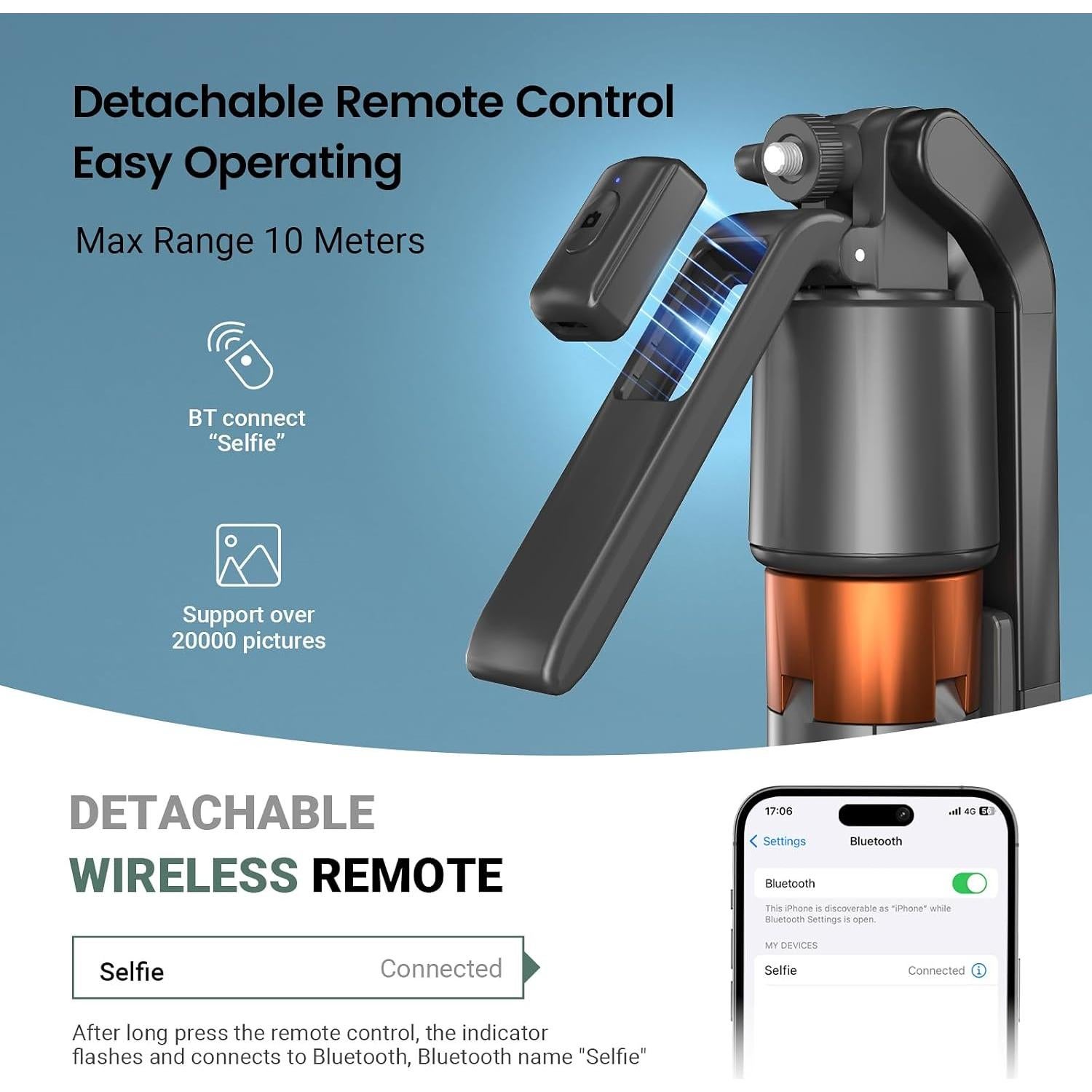 Trípode de Seguimiento Facial Arbenlulu 70 cm con Control Remoto