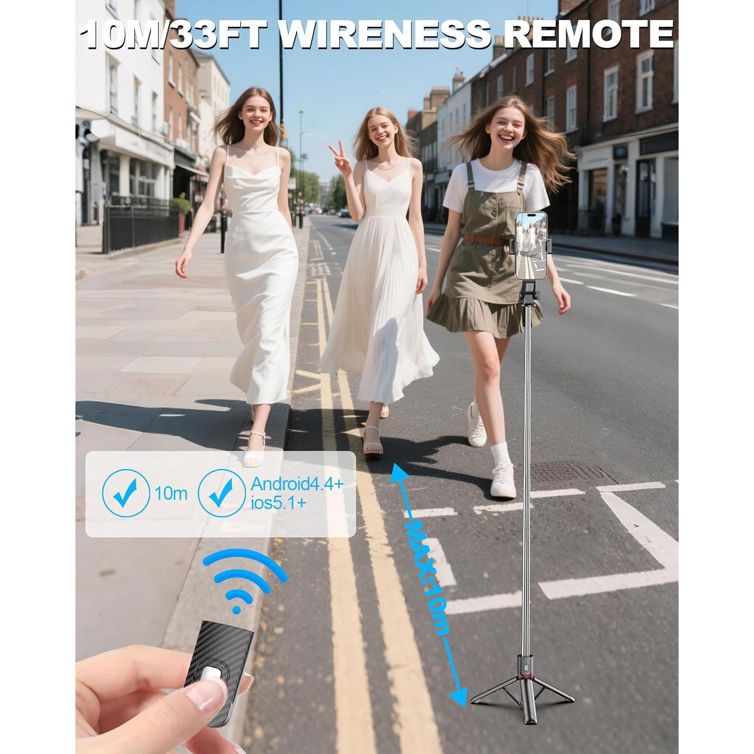 Trípode para Selfies Free Fashion 40" Ajustable con Control Remoto