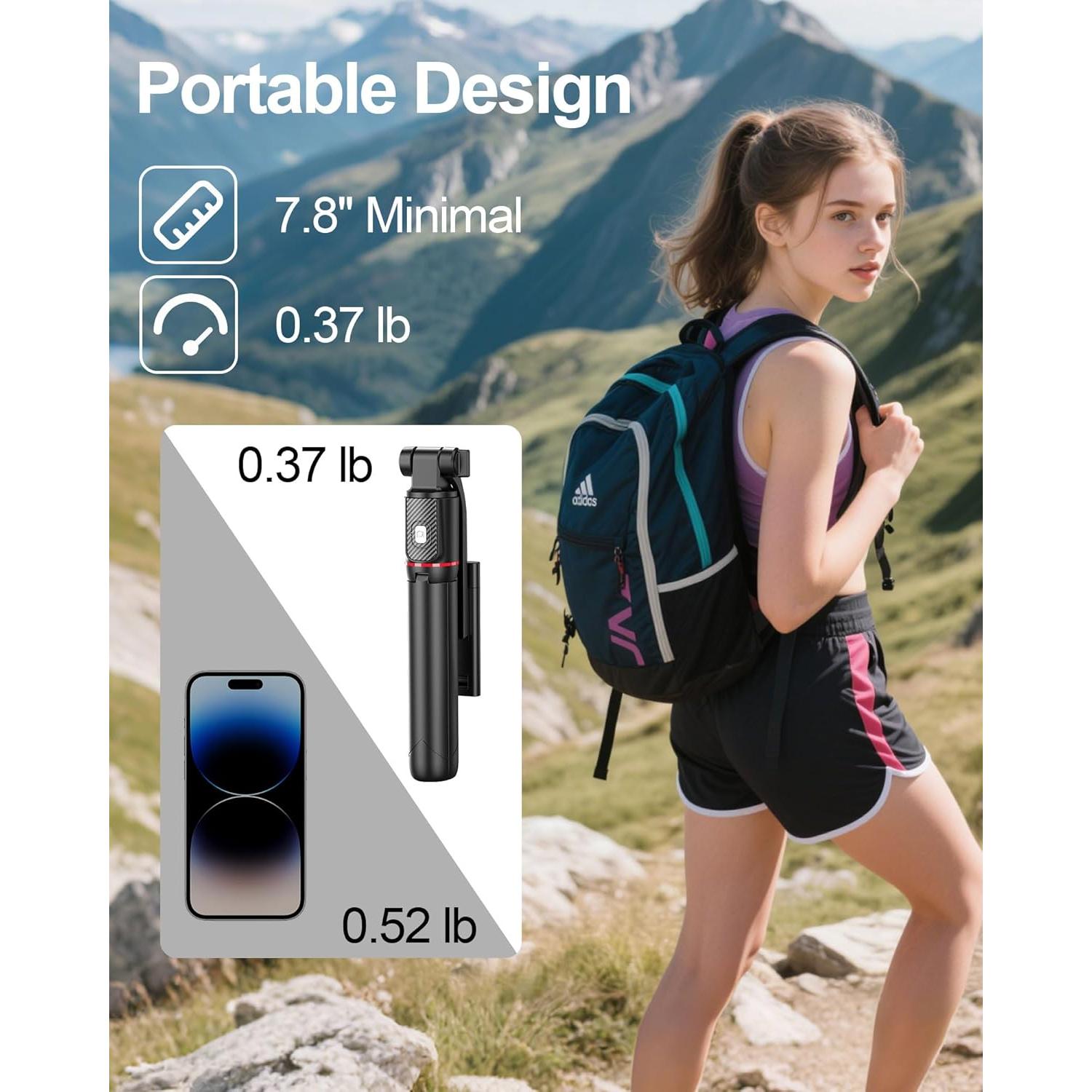 Trípode para Selfies Free Fashion 40" Ajustable con Control Remoto