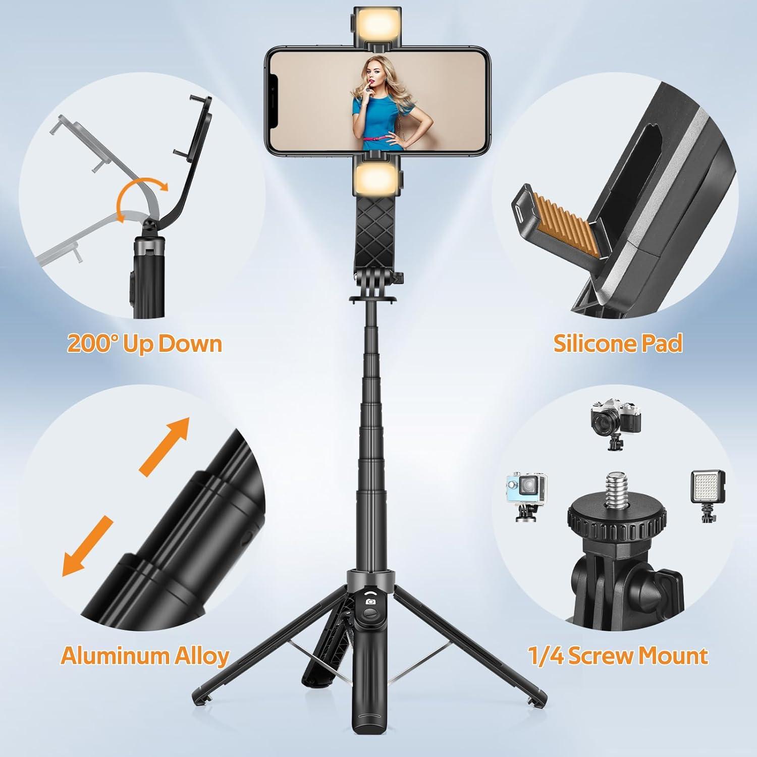 Selfie Stick Trípode UTEBIT 101.6 cm con Control Remoto