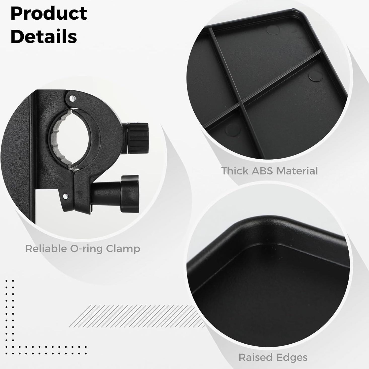 Bandeja Soporte Micrófono Universal ABS 22x16.5cm 3kg