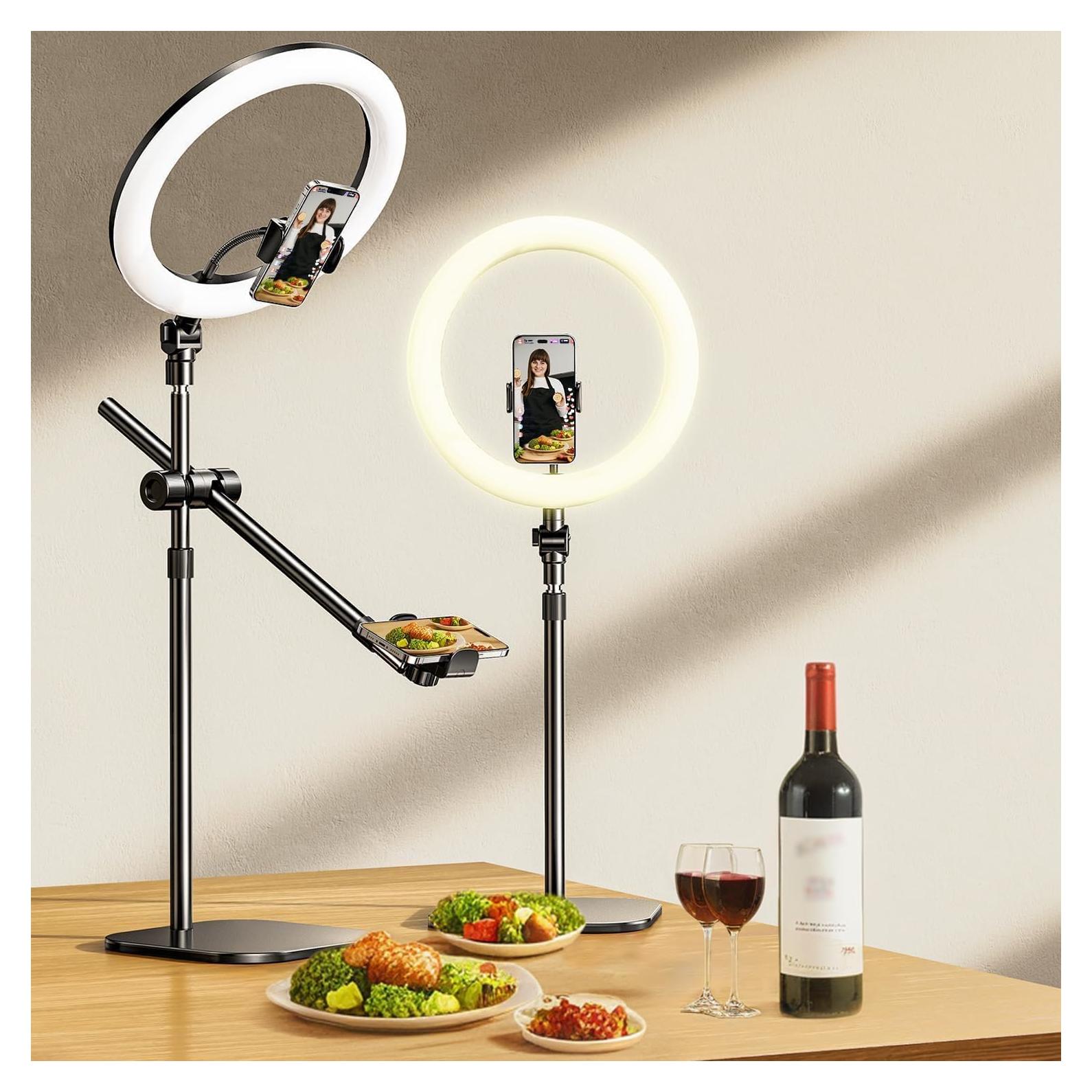 Soporte de Teléfono de Techo ATKTTOP con Luz de Anillo 26.67 cm