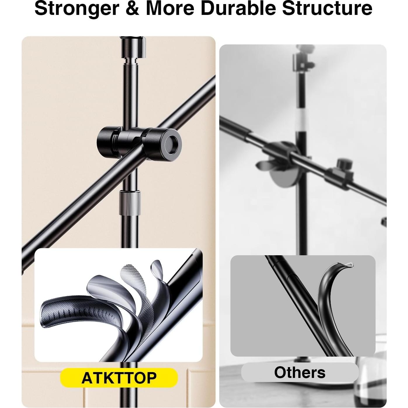 Soporte de Teléfono de Techo ATKTTOP con Luz de Anillo 26.67 cm
