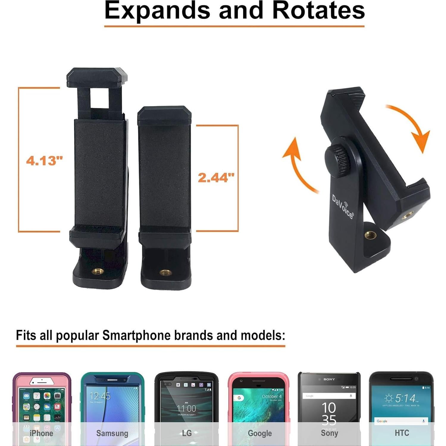 Adaptador de Montaje para Teléfono DaVoice, Soporte 360°