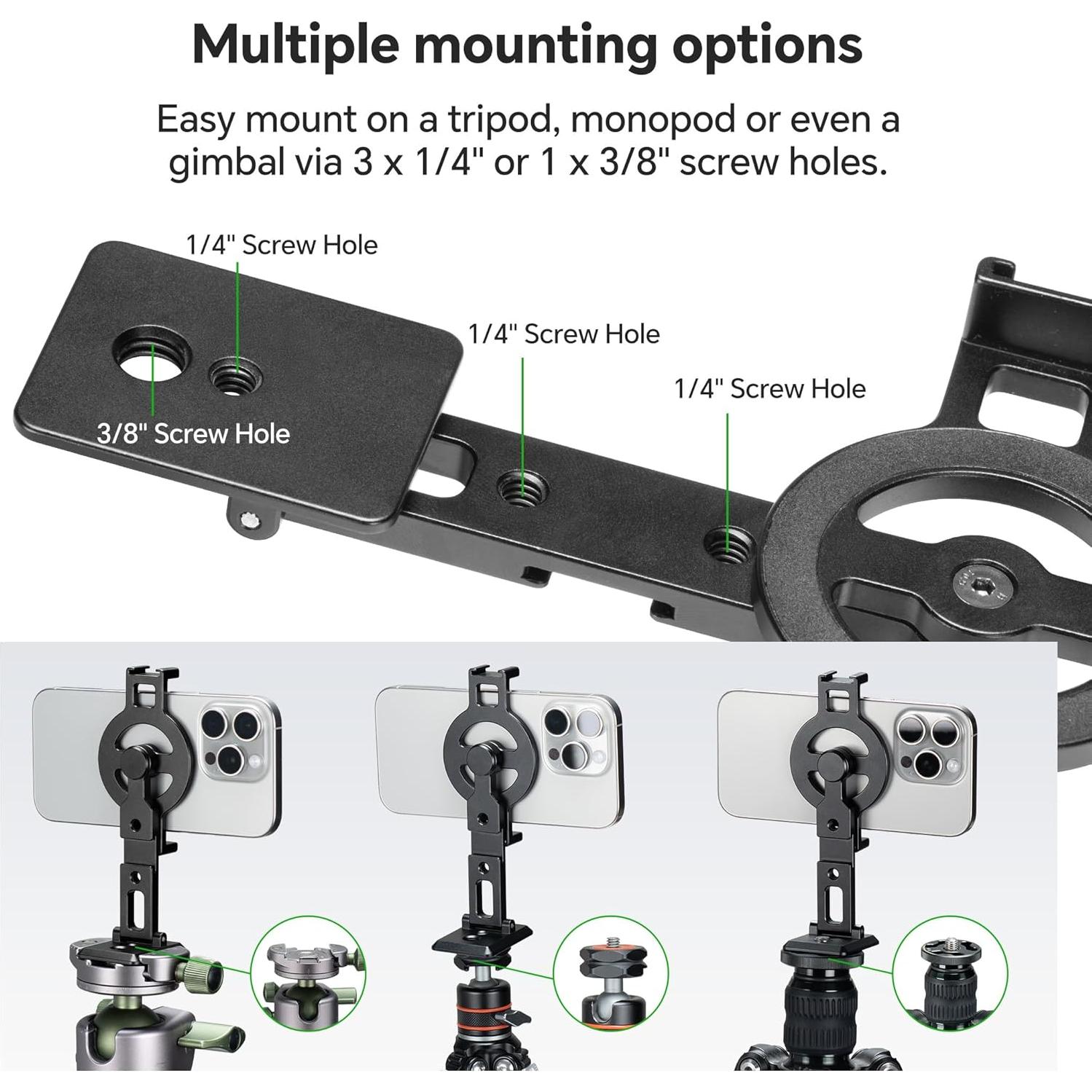 Soporte de trípode FANAUE para teléfono con zapata fría