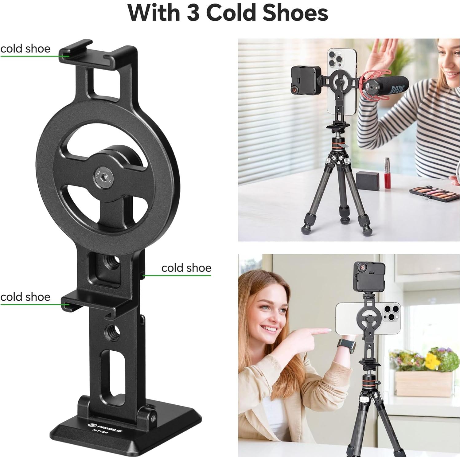 Soporte de trípode FANAUE para teléfono con zapata fría