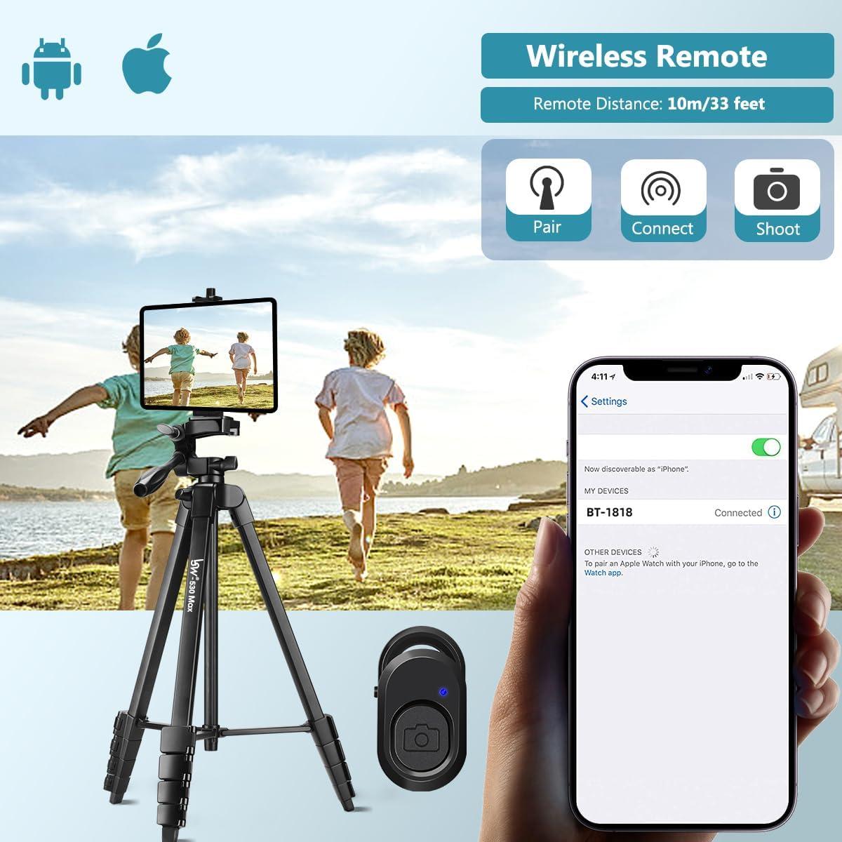 Trípode Ajustable Lusweimi 185 cm para iPad Pro y iPhone