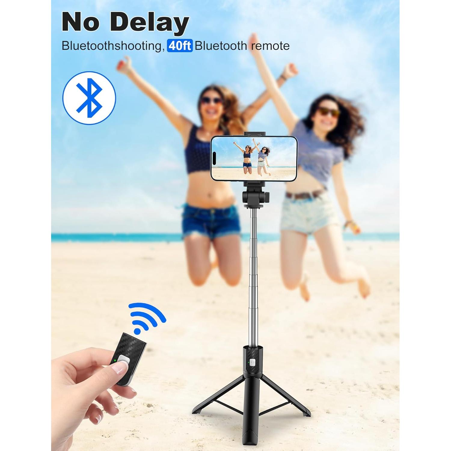 Trípode de Selfie Colorlizard con Control Remoto y Soporte Ajustable