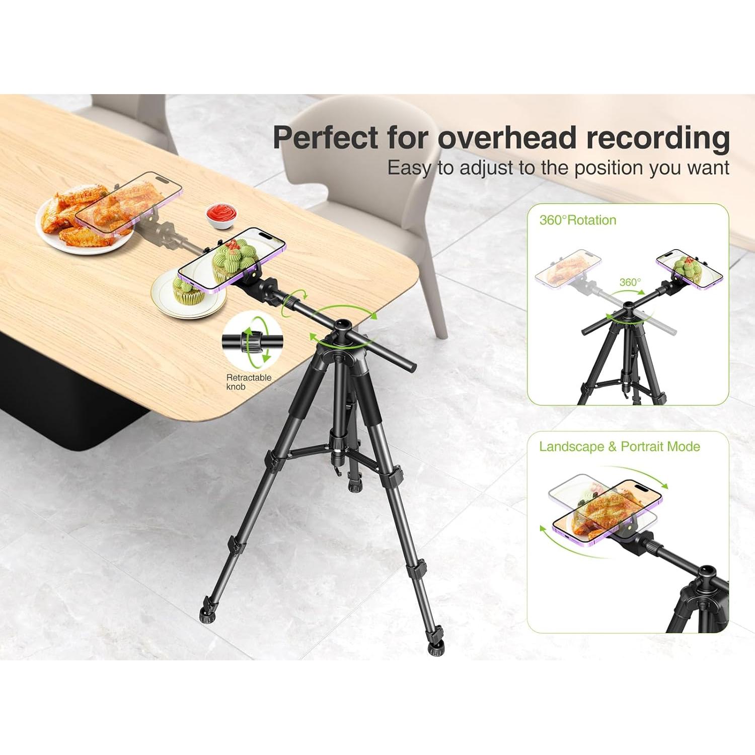 Trípode Sobrehélice Elitehood para iPhone - Aluminio 63.5cm