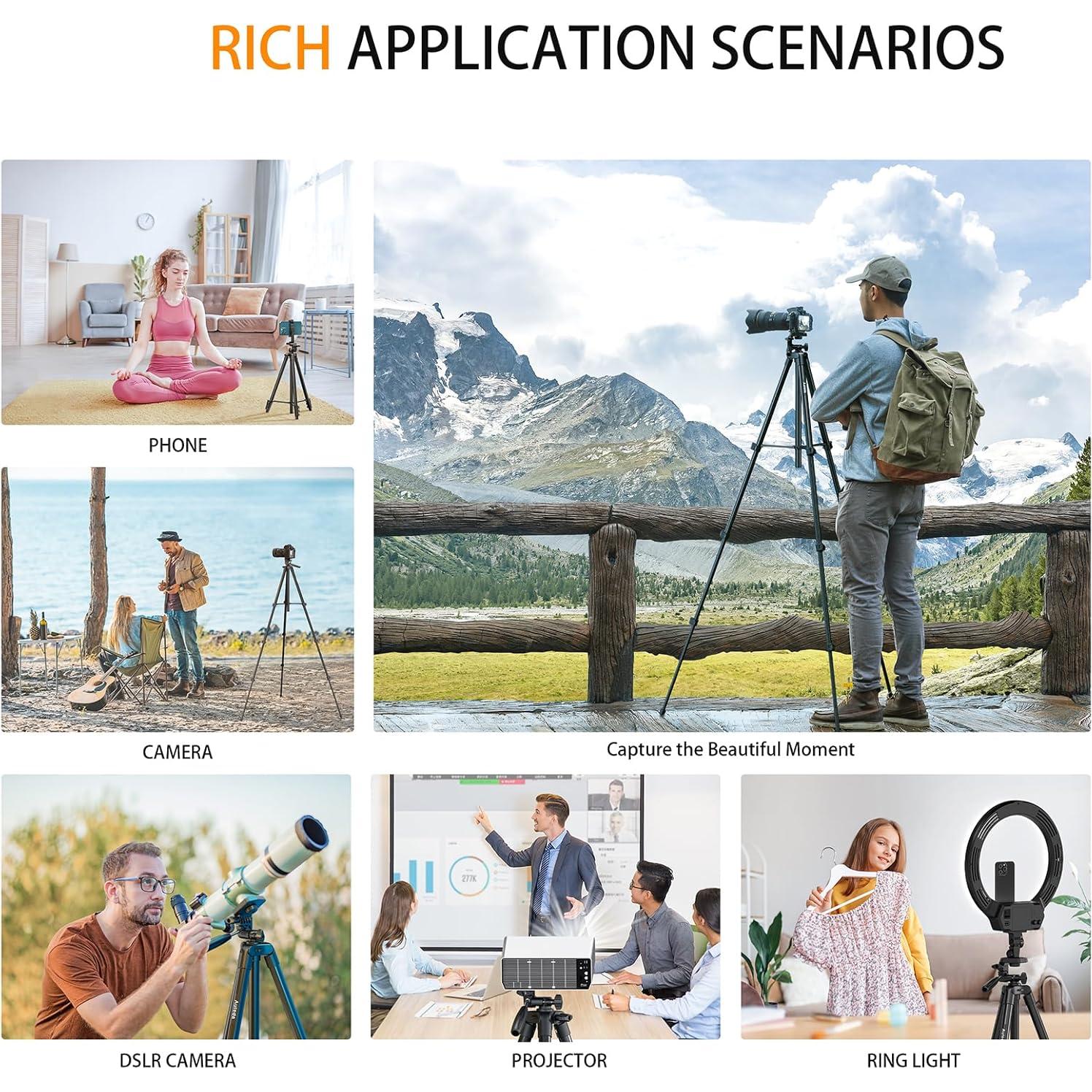 Trípode ligero Auleda VT-831S 152.4 cm para cámaras DSLR