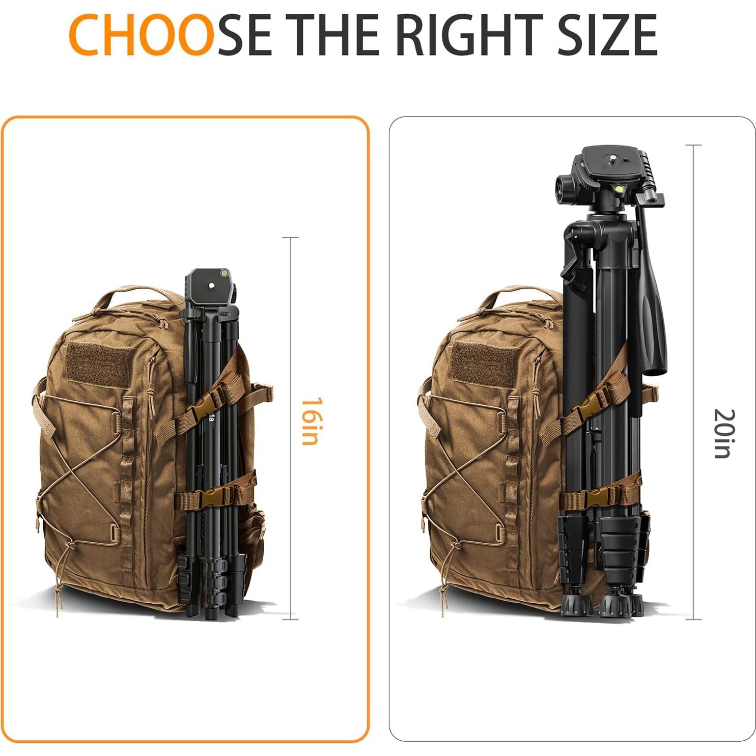 Trípode ligero Auleda VT-831S 152.4 cm para cámaras DSLR