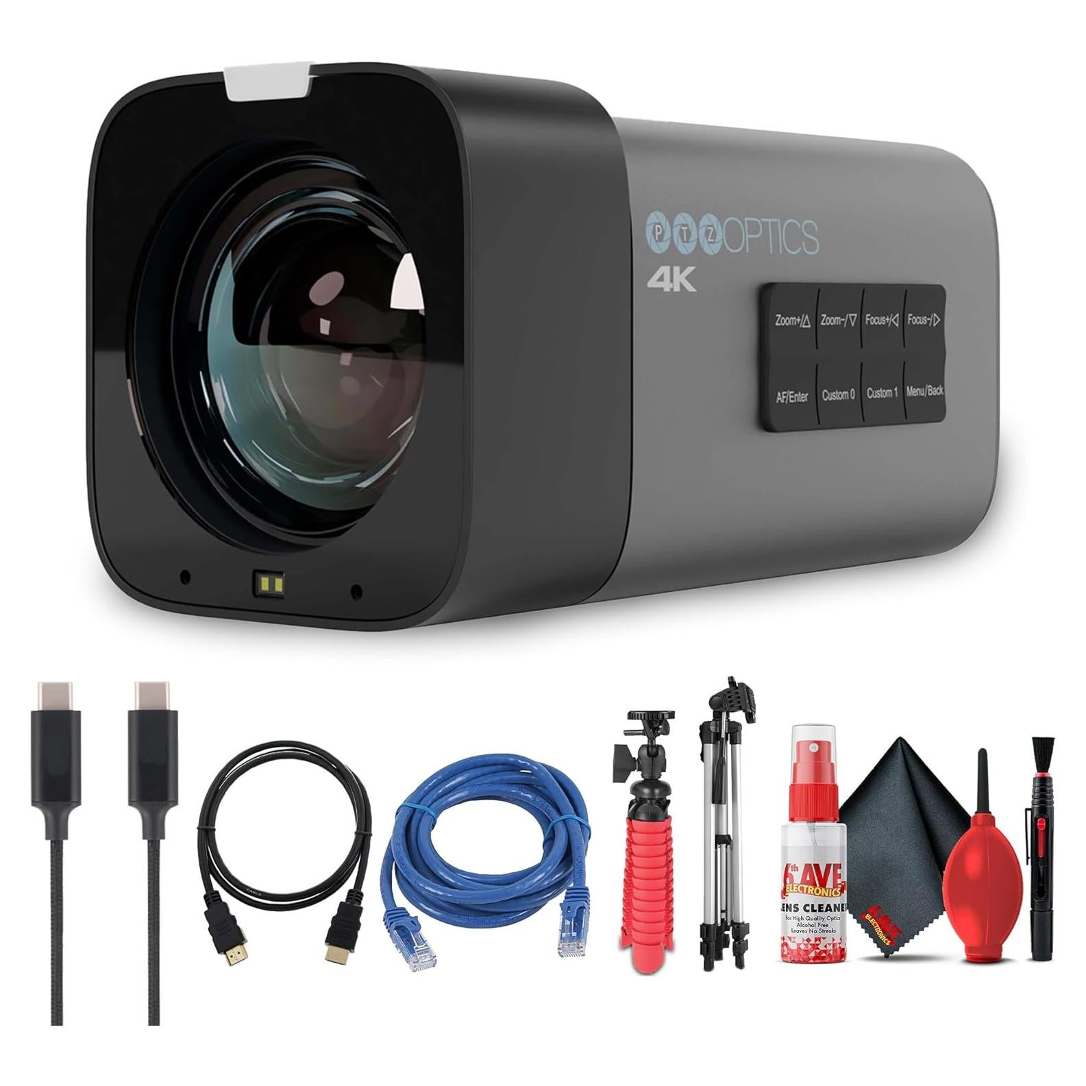 Cámara PTZOptics Studio 4K Gris Zoom Óptico 12x Streaming