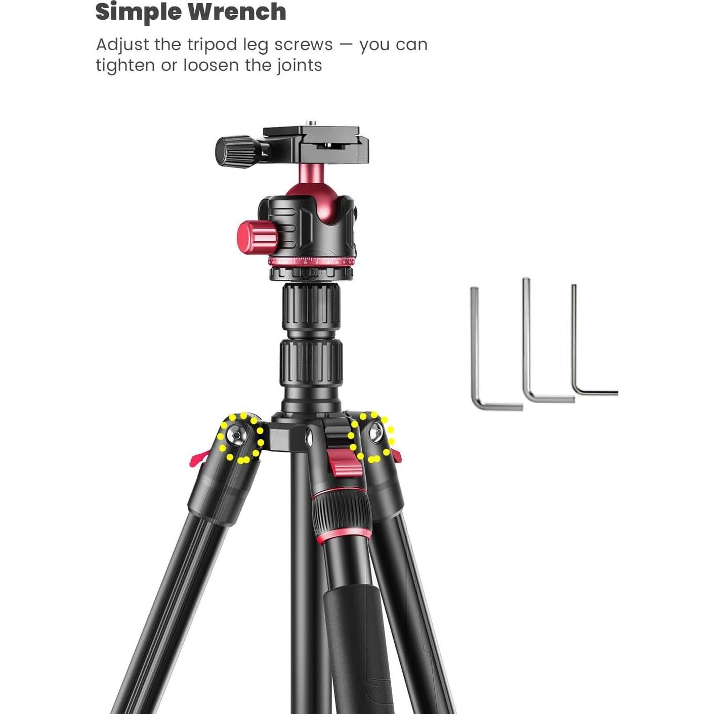 Trípode Profesional CAMBOFOTO TM264A 188 cm Aluminio DSLR