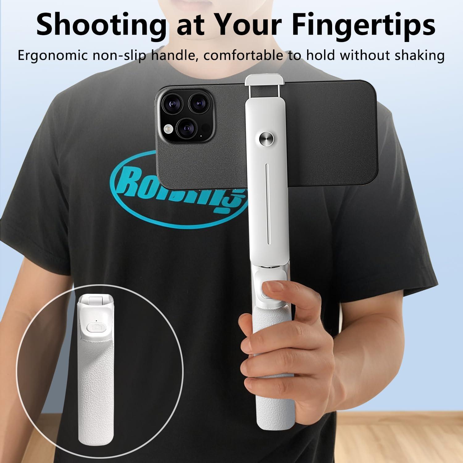 Selfie Stick Mini yAyusi Extensible 70 cm Blanco Portátil